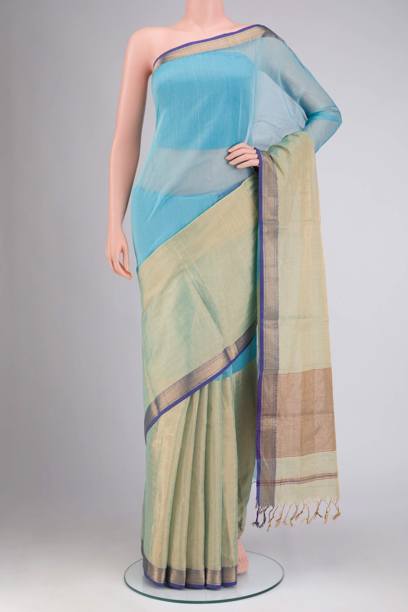 Multi Maheshwari Silk Cotton Saree