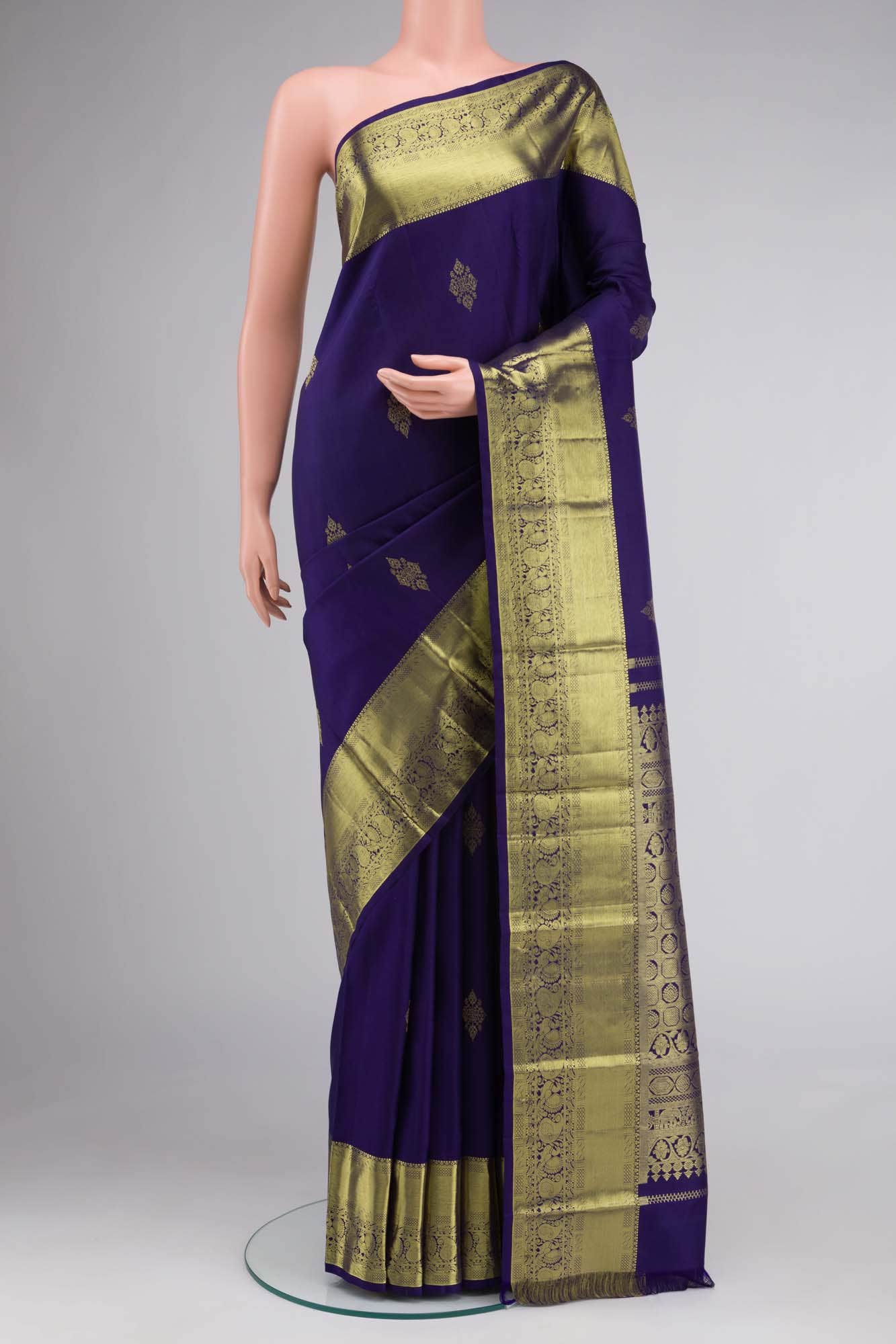 Blue Kanchipuram Silk Saree