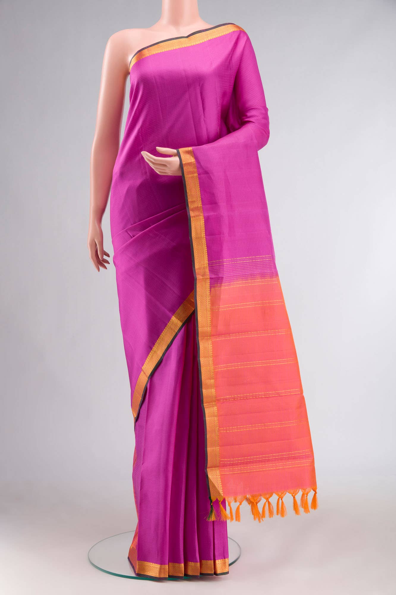 Pink Kanchipuram Silk Saree
