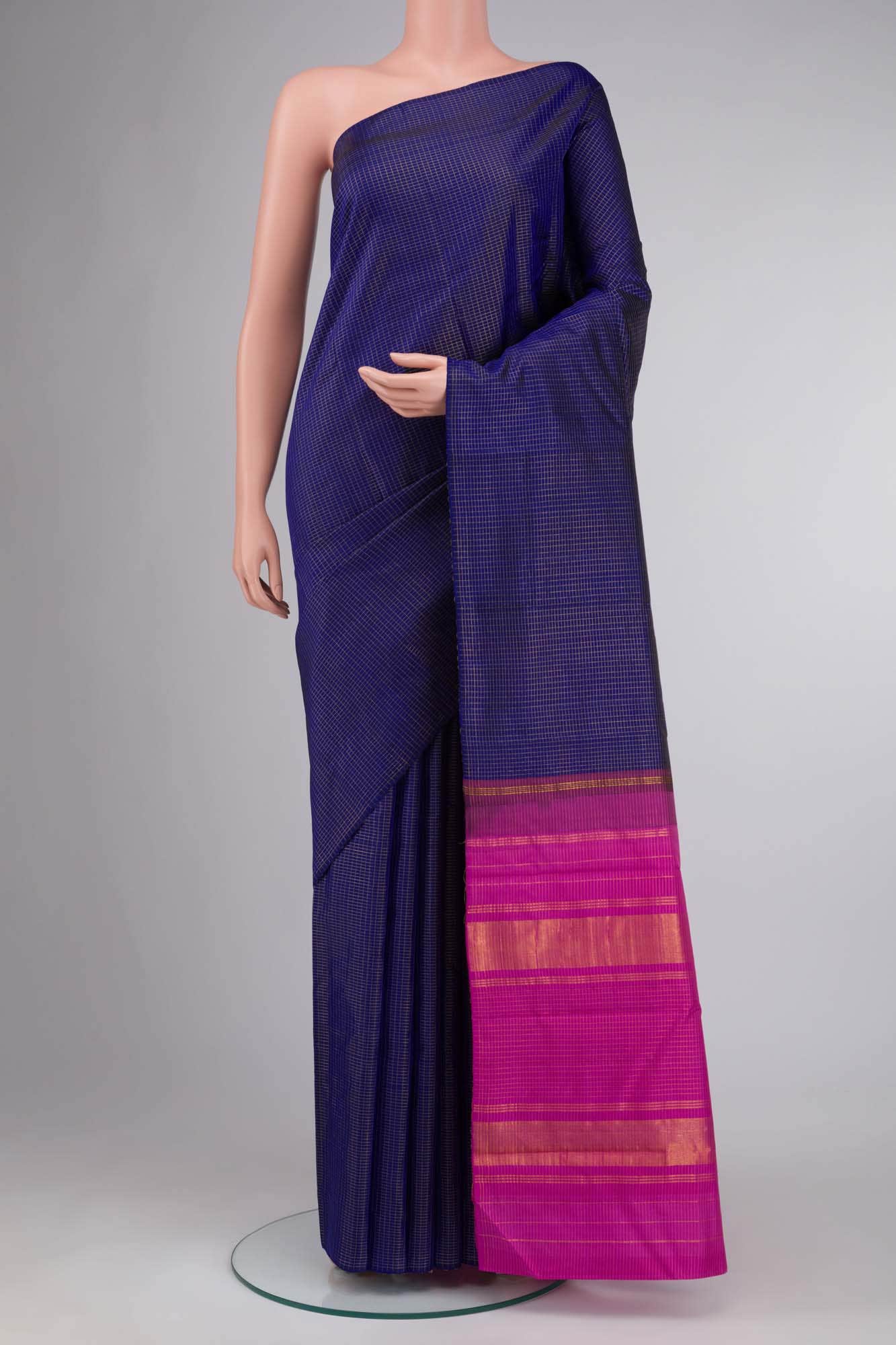 Blue Kanchipuram Silk Saree