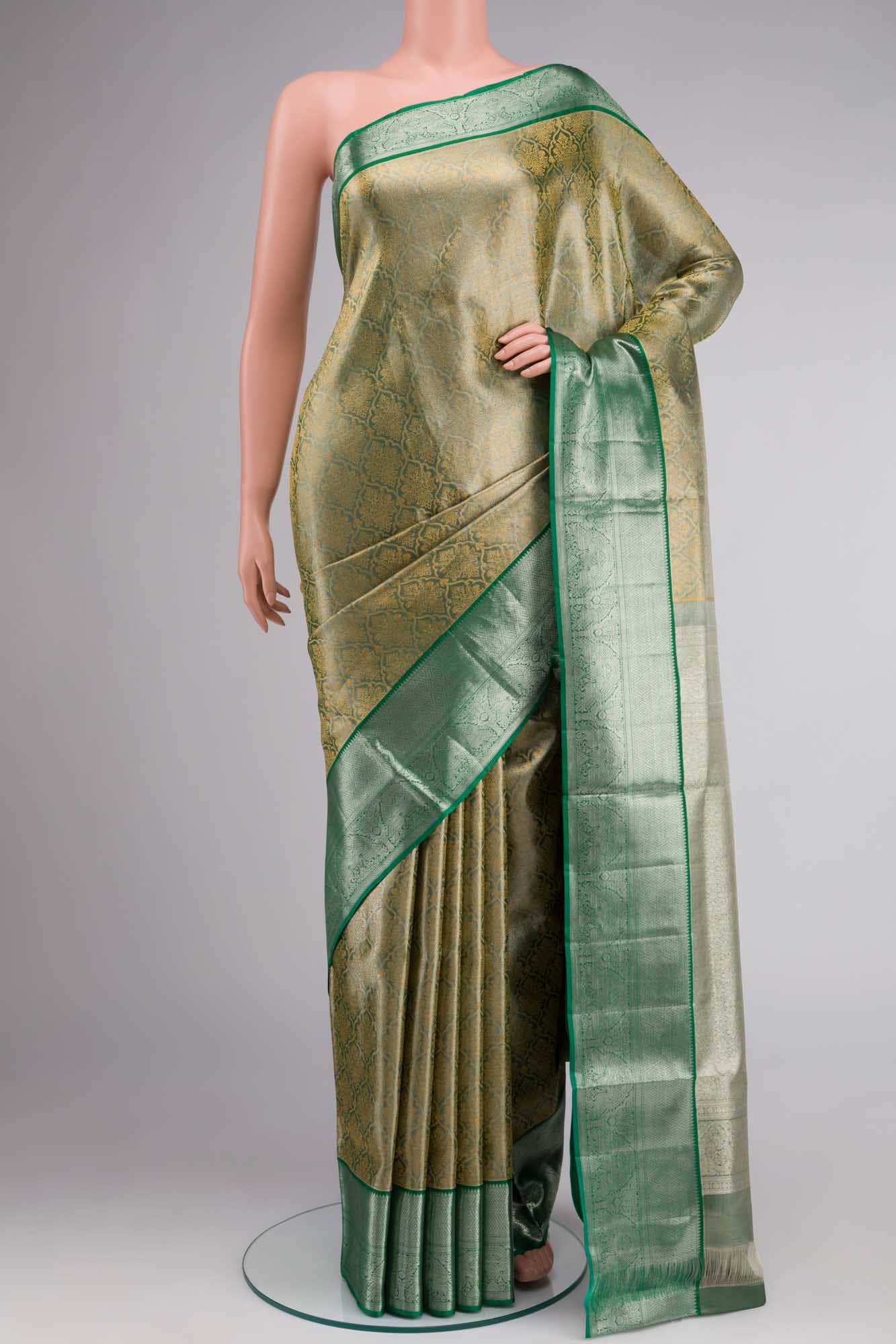 Green Kanchipuram Tissue Silk Saree