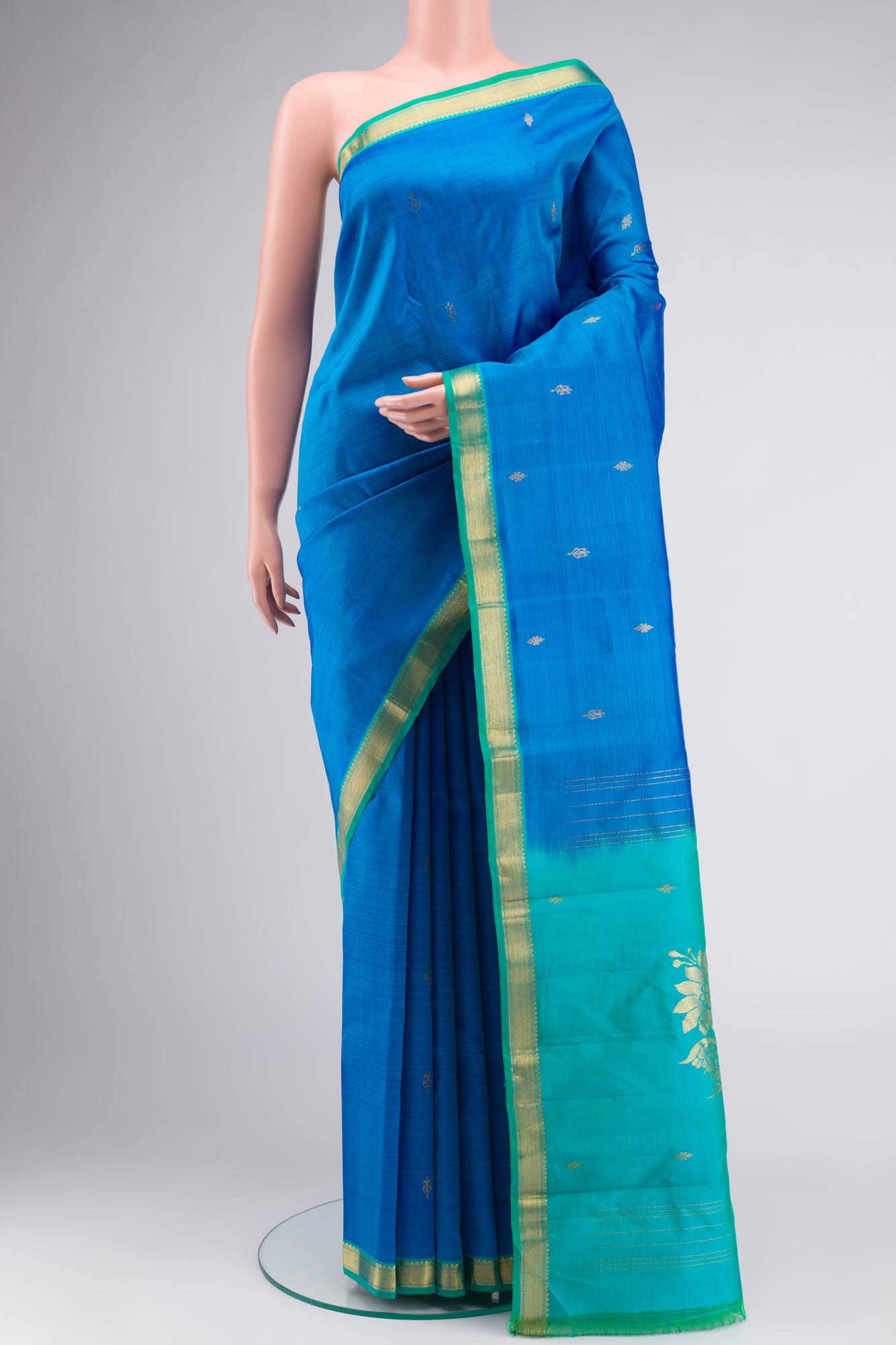 Blue Kanchipuram Silk Saree
