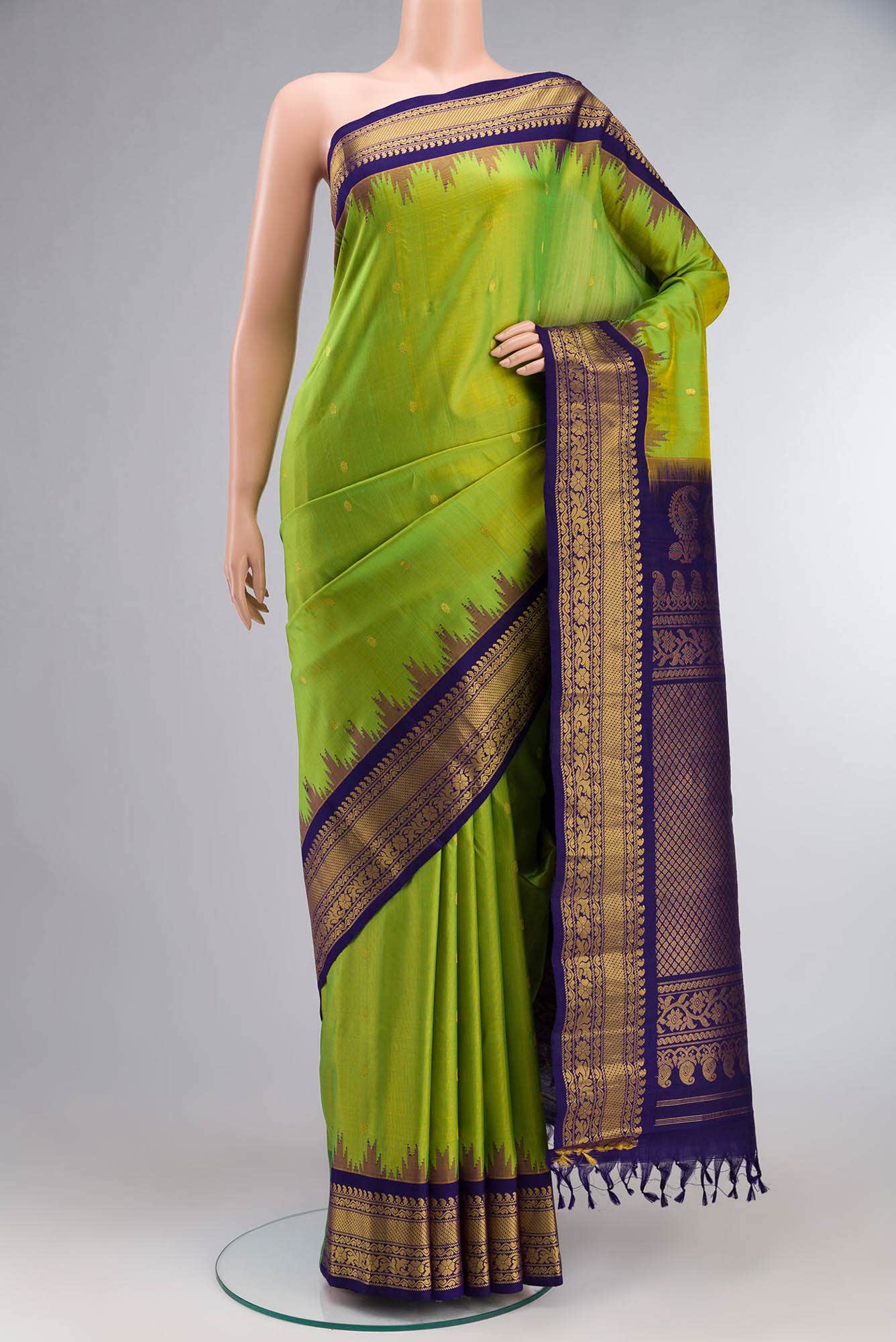 Green Gadwal Silk Saree