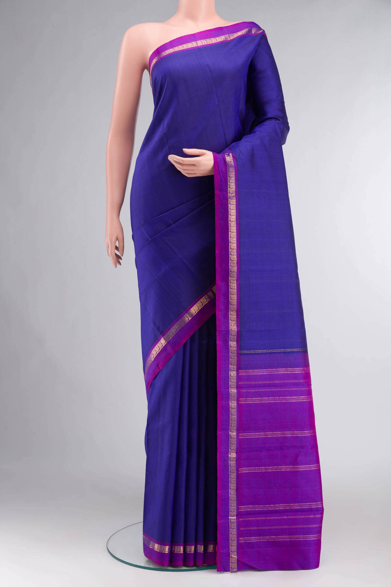 Blue Kanchipuram Silk Saree