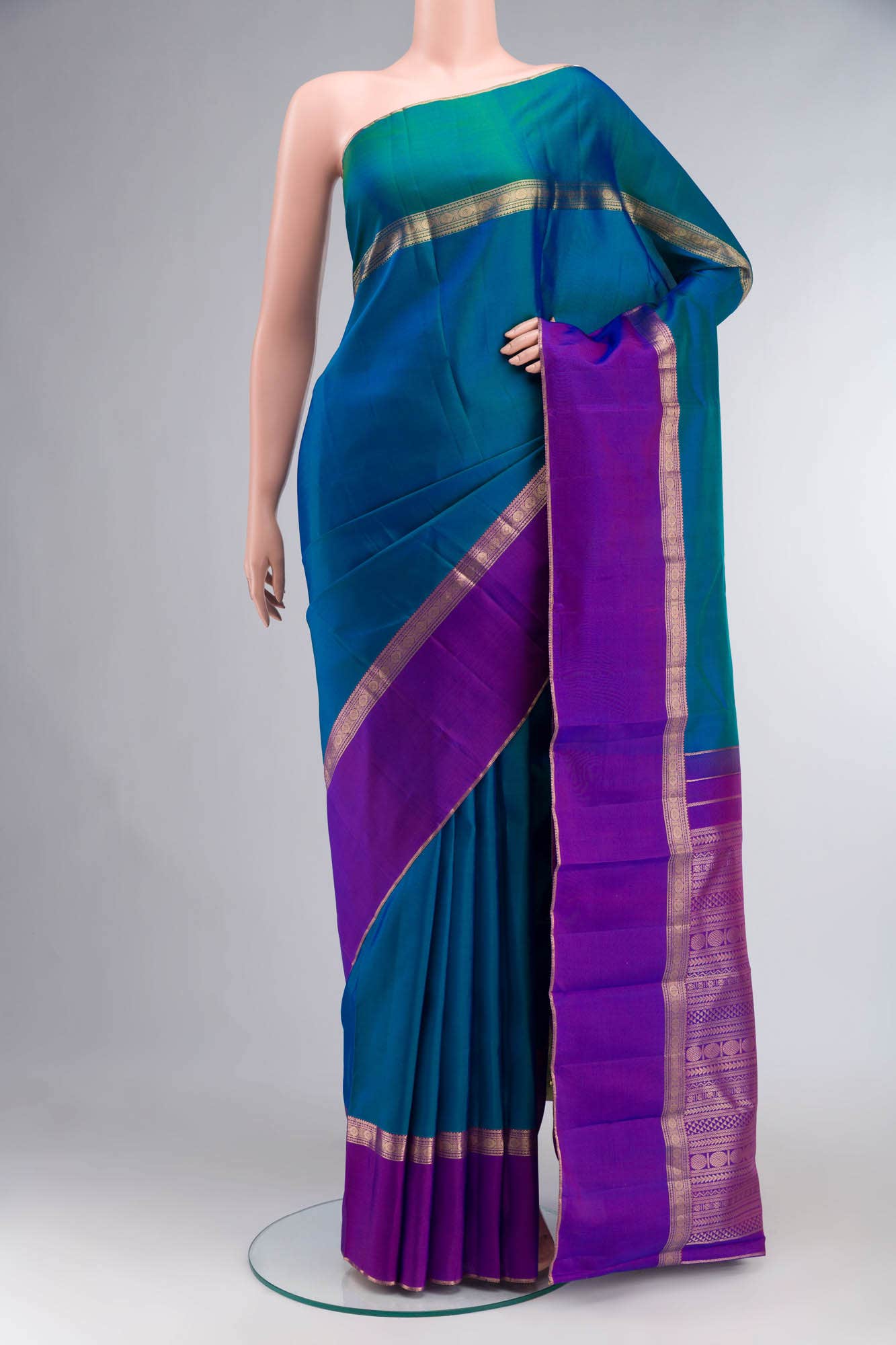Blue Kanchipuram Silk Saree