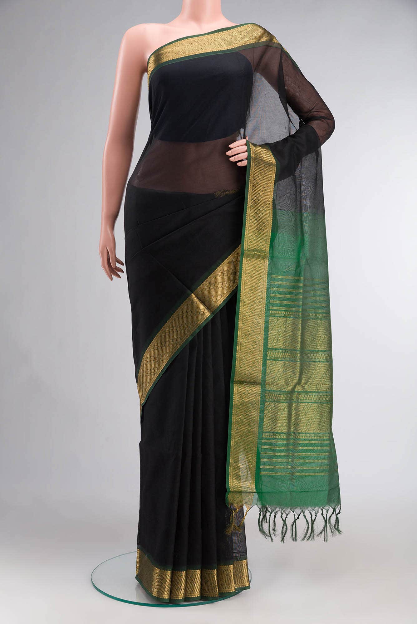 Black Silk Cotton Saree