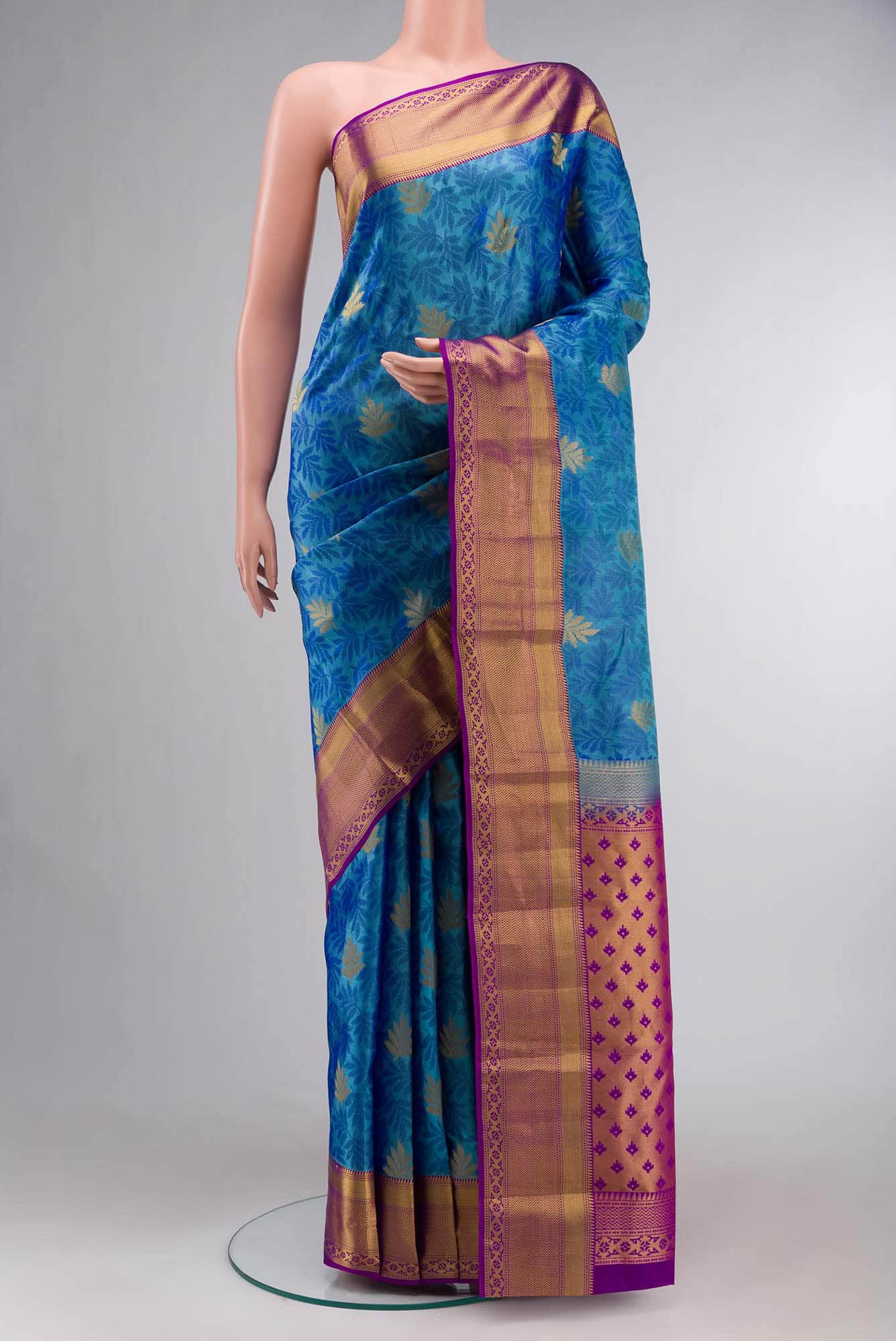 Blue Kanchipuram Silk Saree