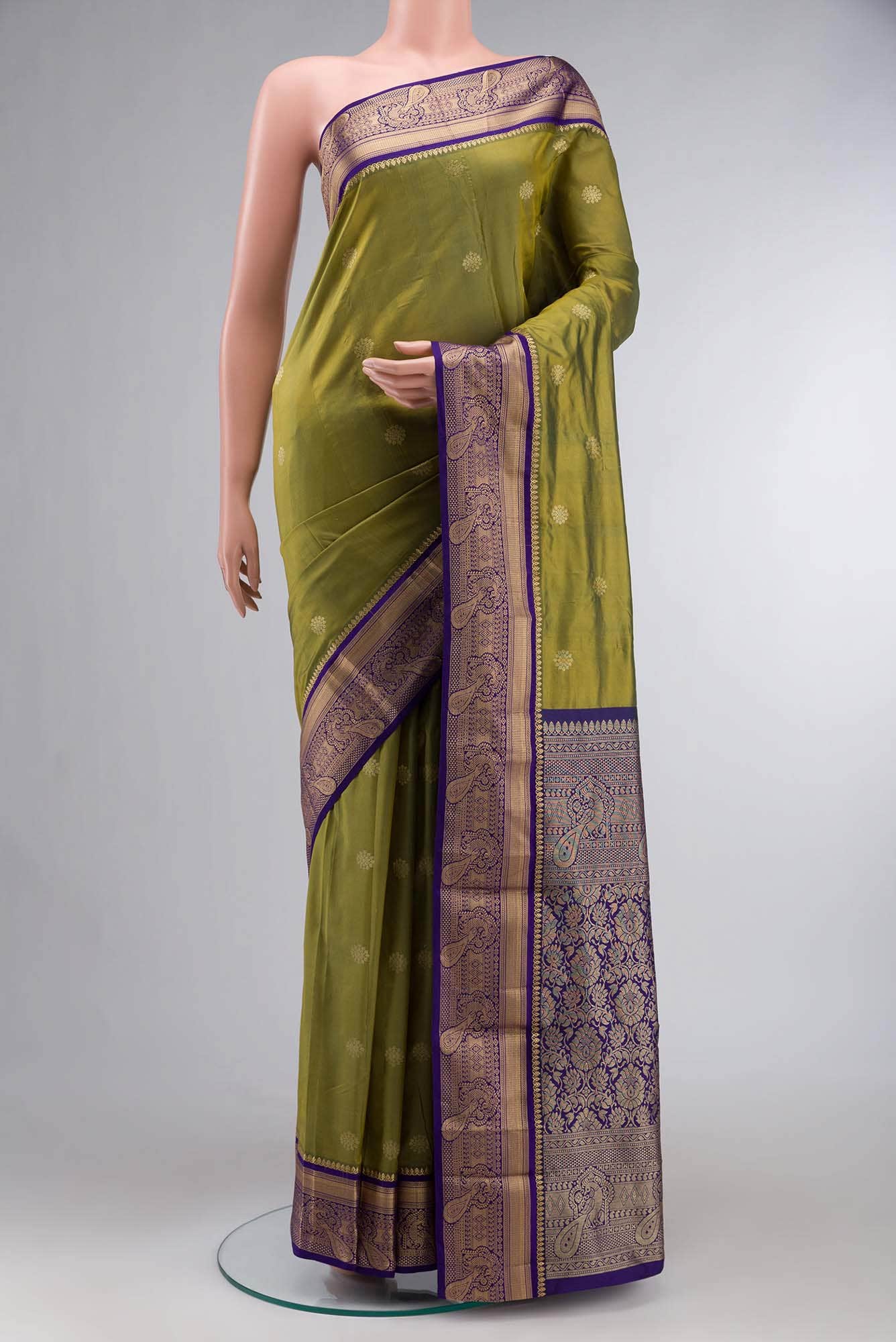 Green Blended Bangalore Silk Saree