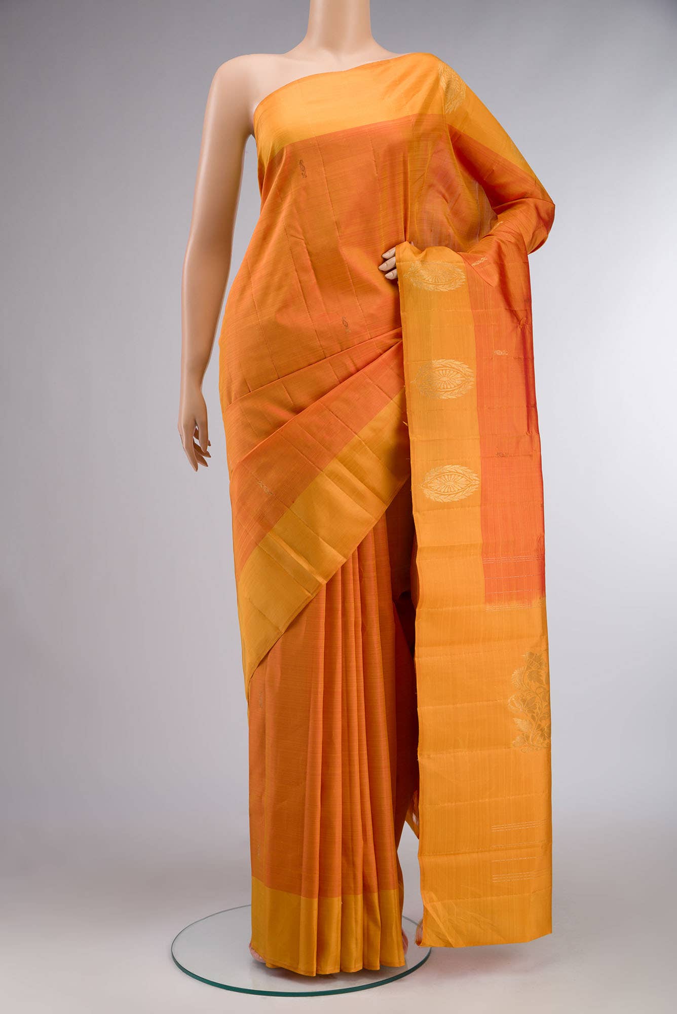 Yellow Kanchipuram Silk Saree