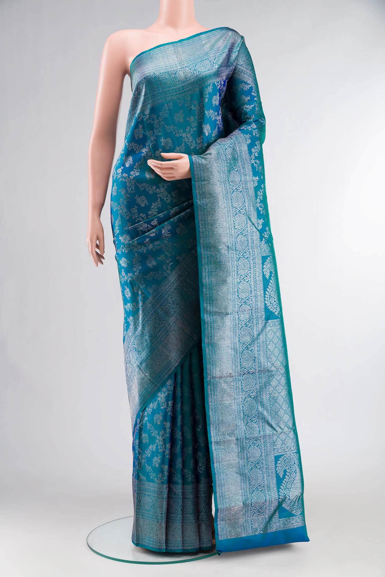 Blue Kanchipuram Silk Saree
