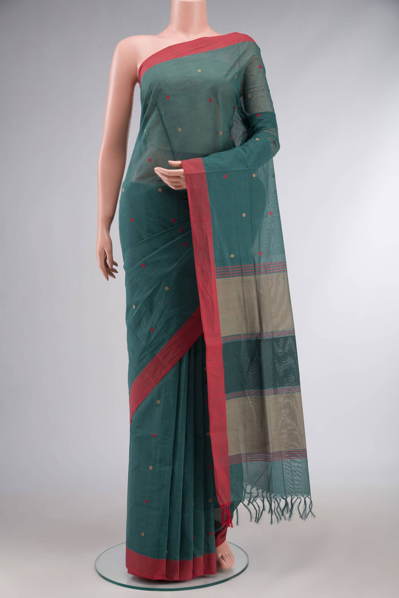 Green Coimbatore Cotton Saree