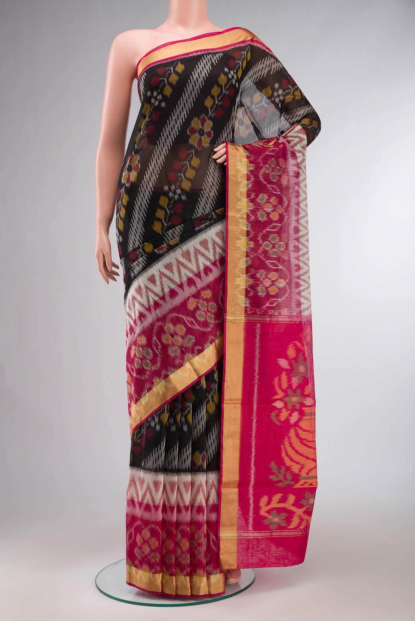 Black Silk Cotton Saree