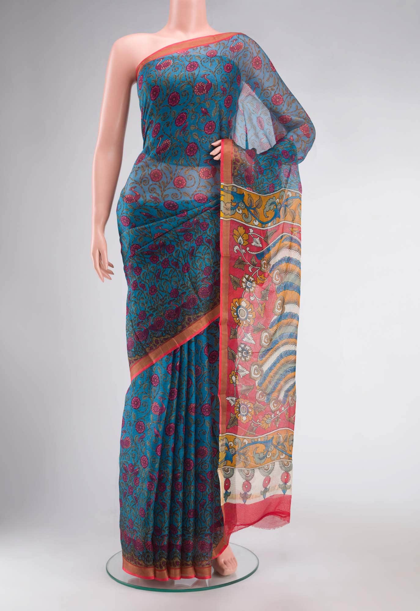 Blue Kota Silk Saree