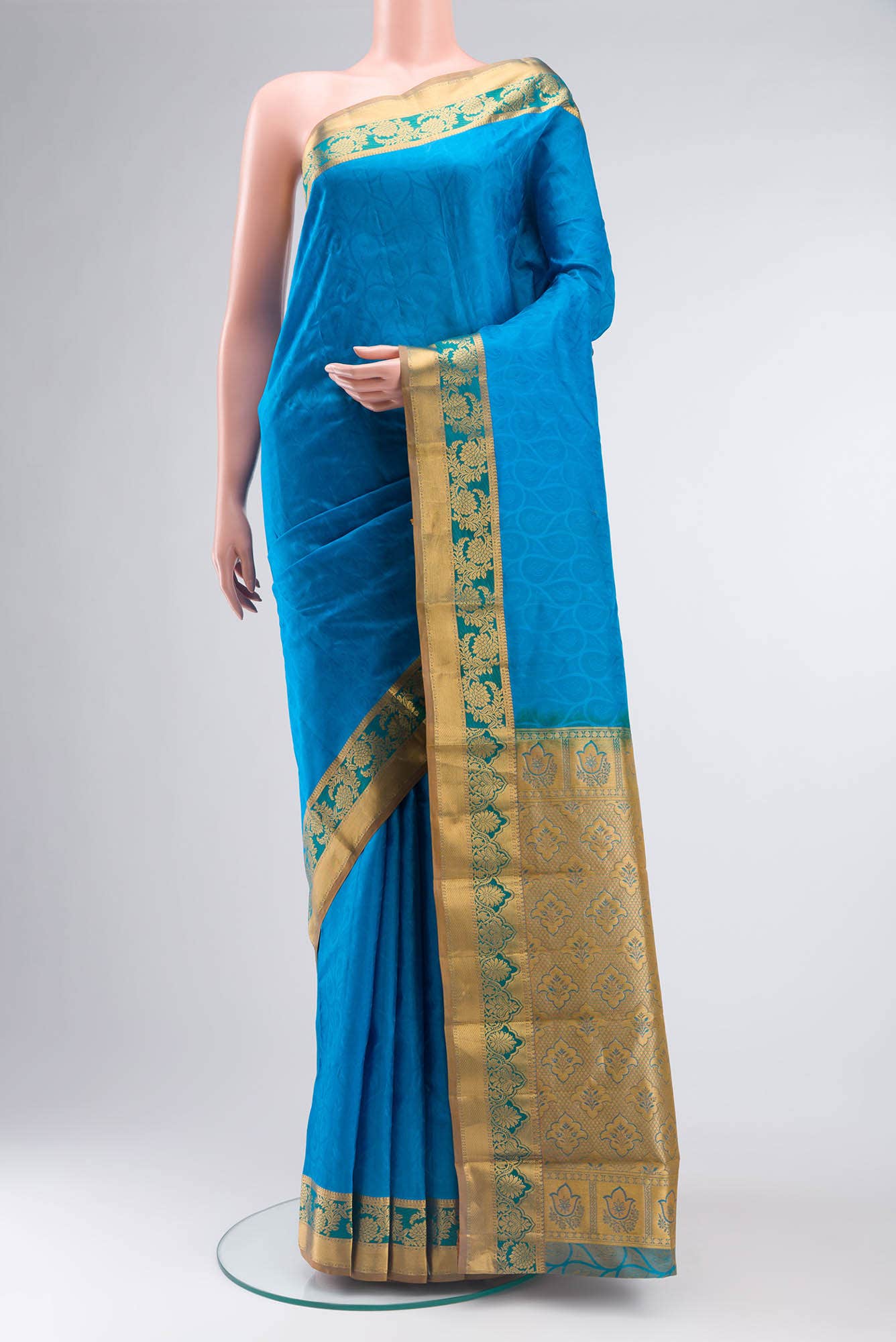Blue Kanchipuram Silk Saree