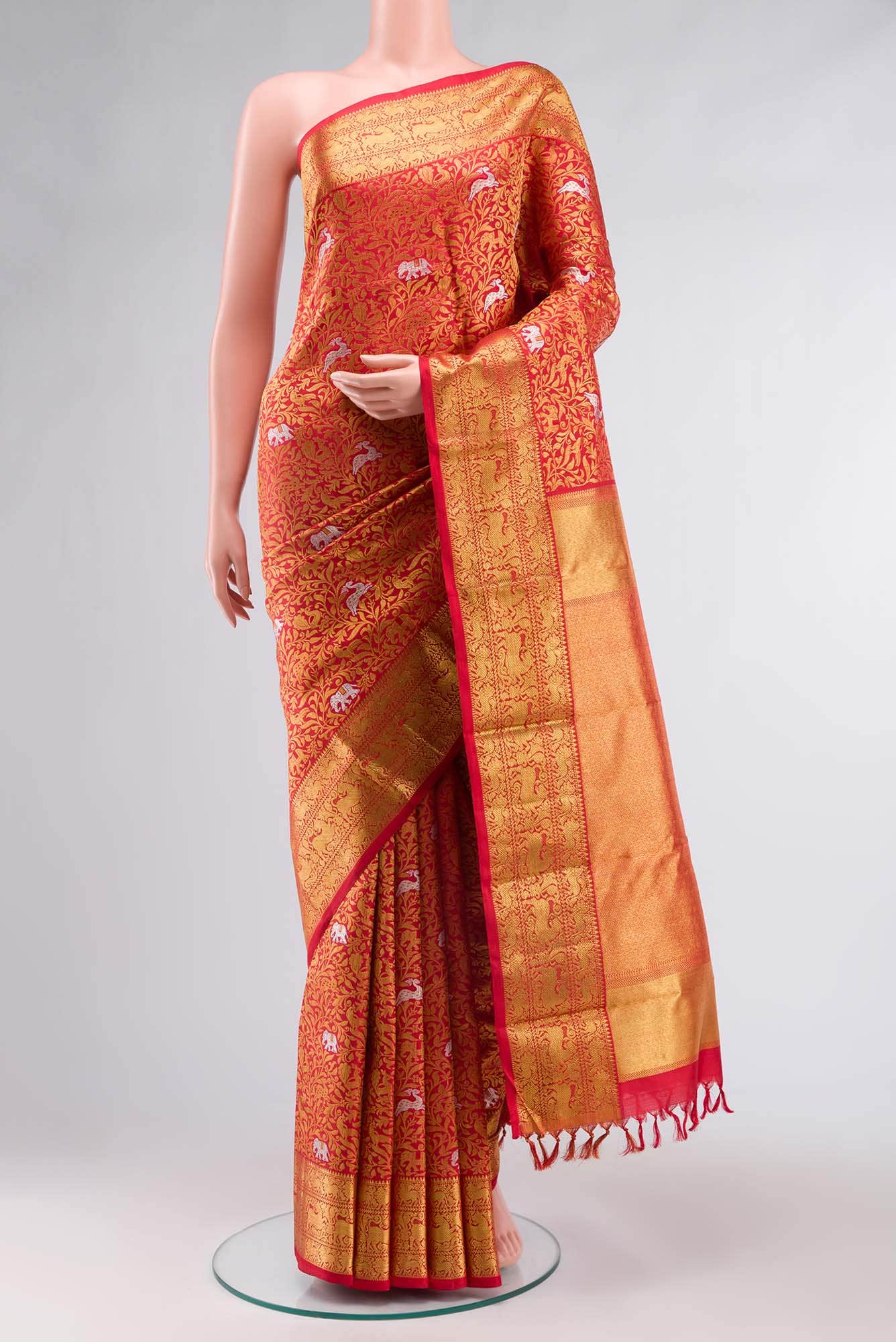Red Kanchipuram Silk Saree