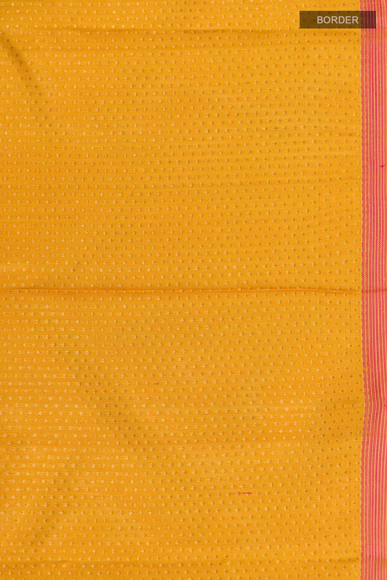 Pure Silk Pure Zari Yellow Kanchipuram Saree
