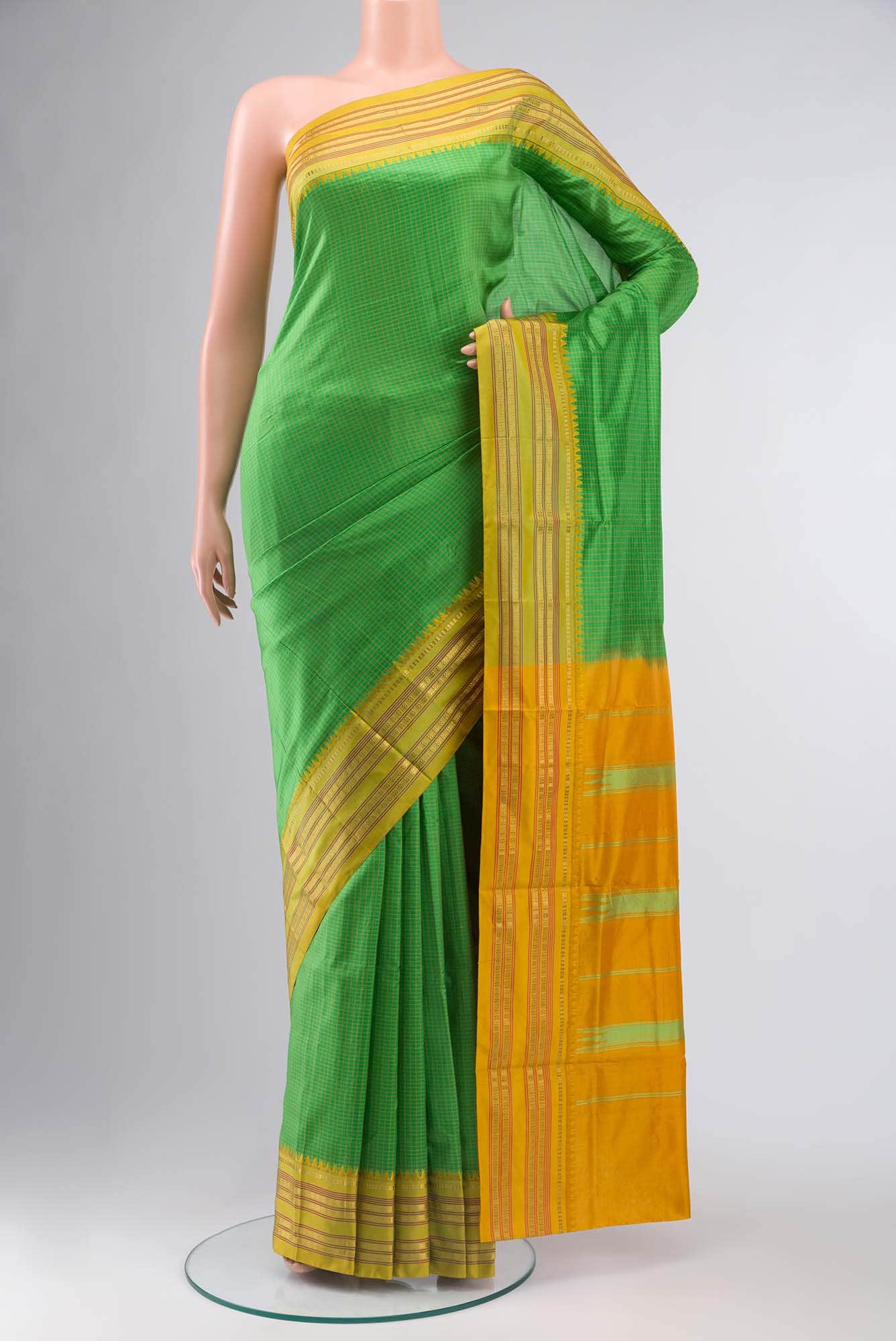 Green Narayanpet Silk Saree
