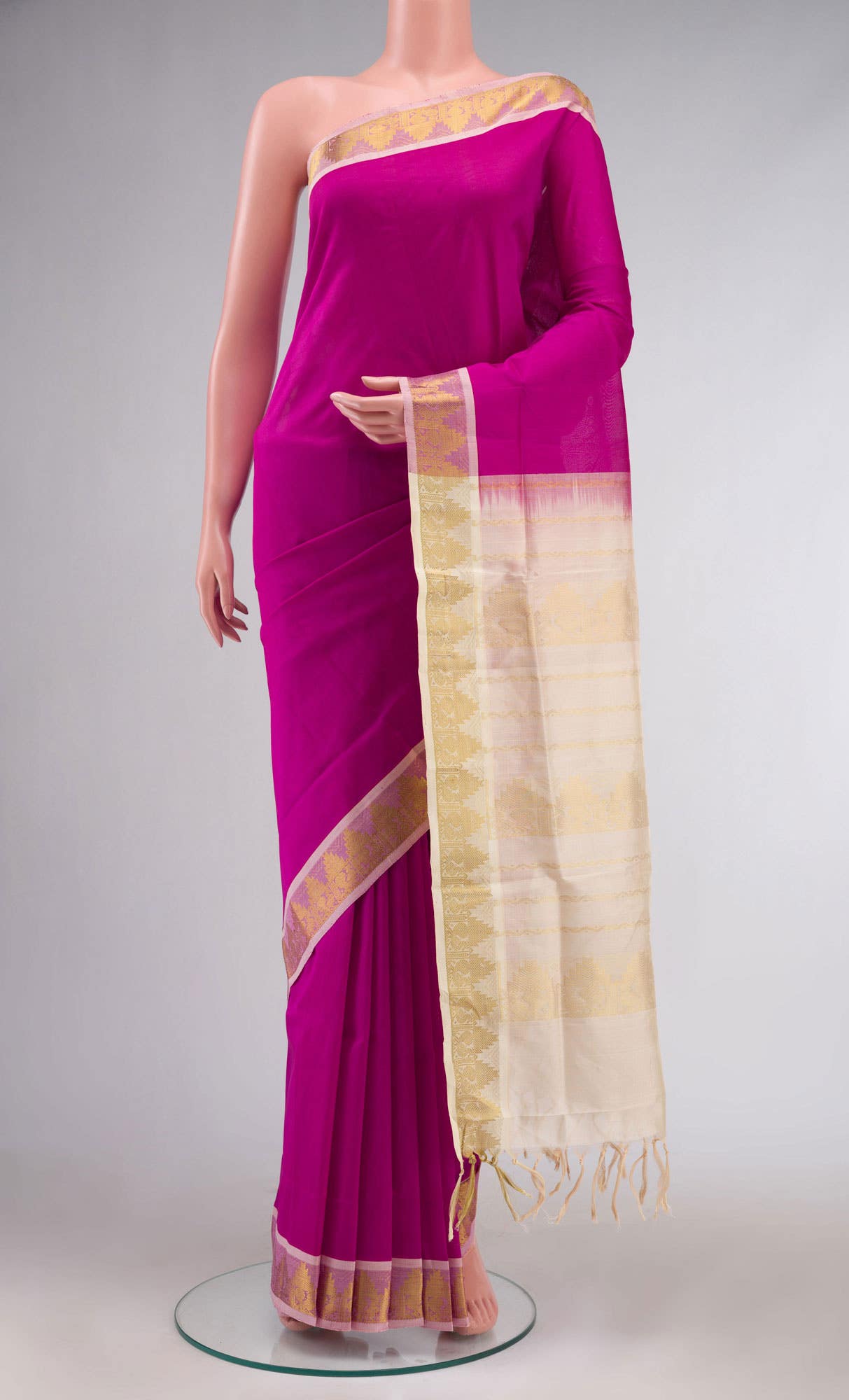 Pink Silk Cotton Saree