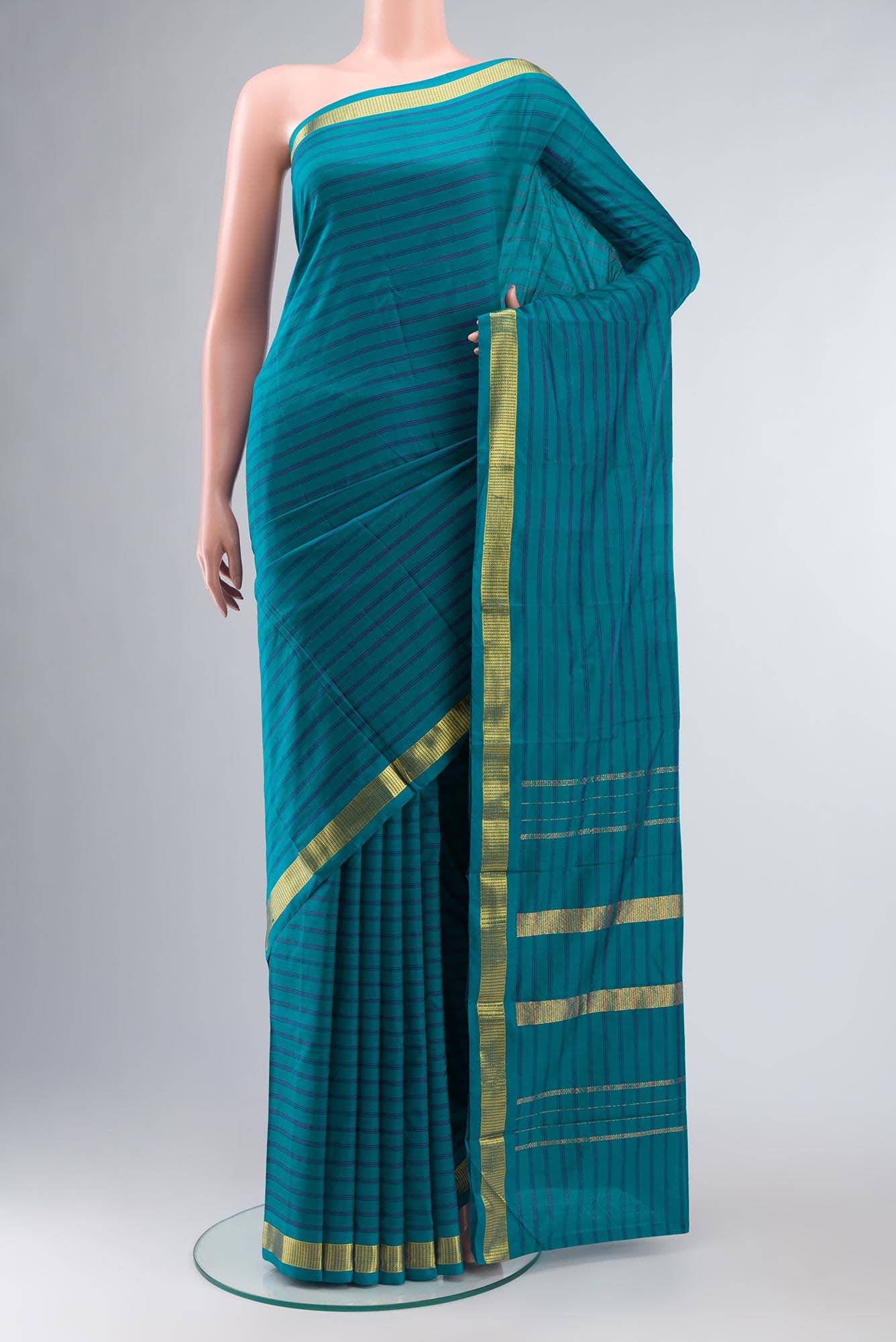 Blue Kanchipuram Silk Saree