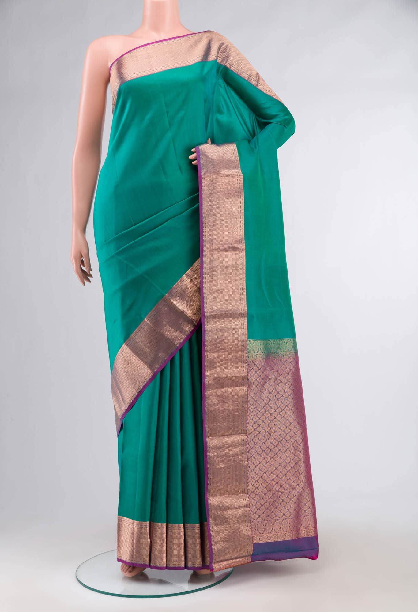 Blue Kanchipuram Silk Saree