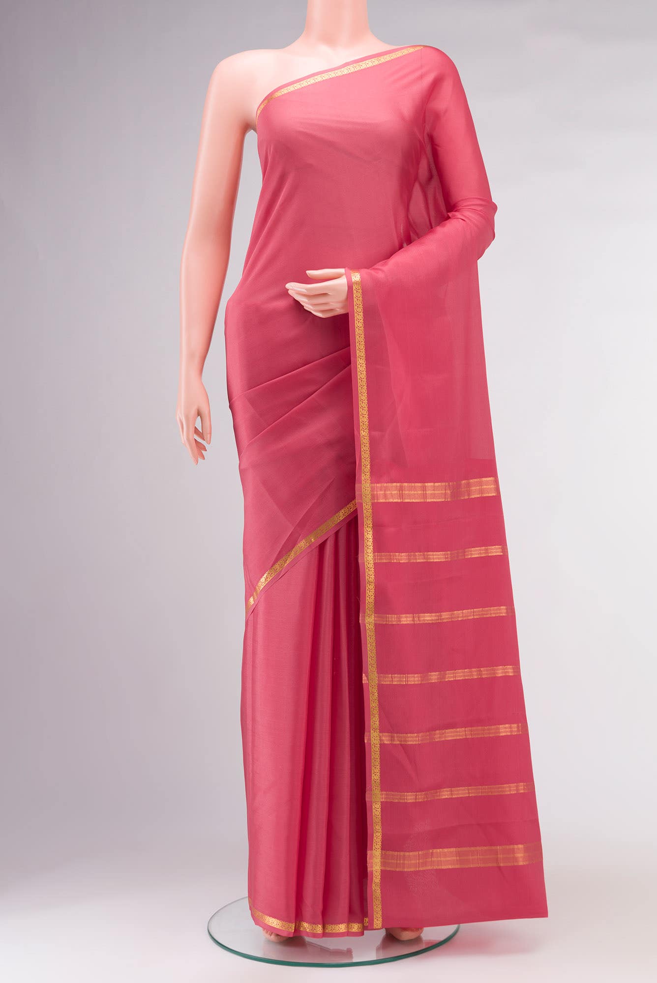 Coral Mysore Crepe Saree