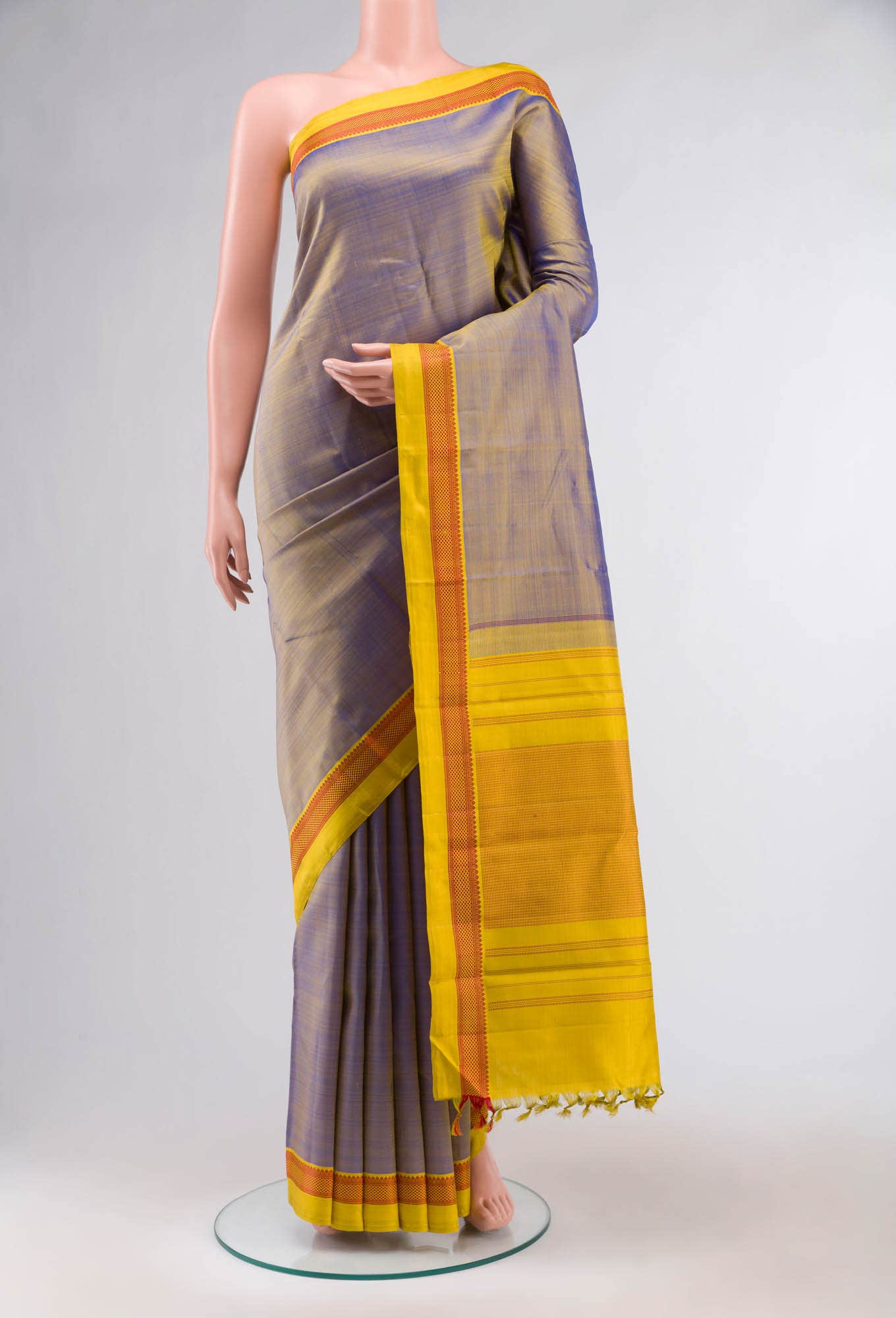 Blue Kanchipuram Silk Saree