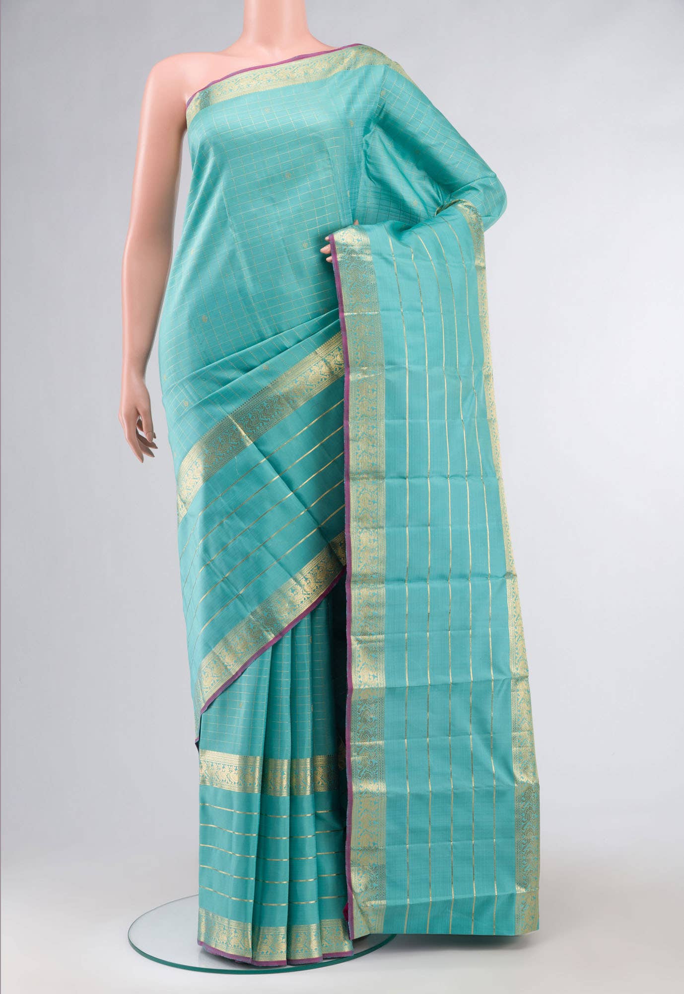 Blue Kanchipuram Silk Saree