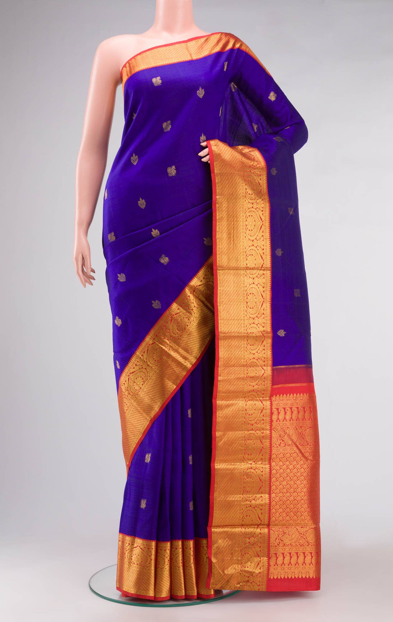 Blue Kanchipuram Silk Saree