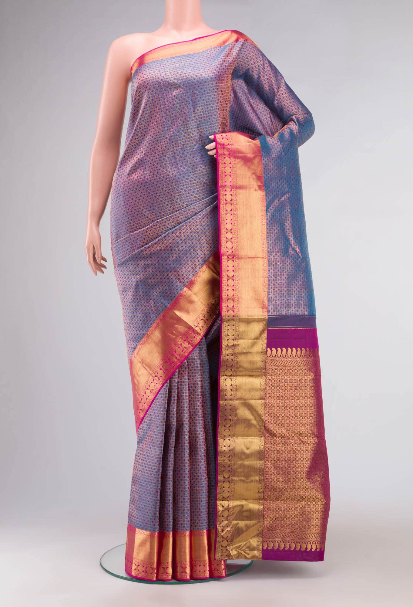 Blue Kanchipuram Silk Saree