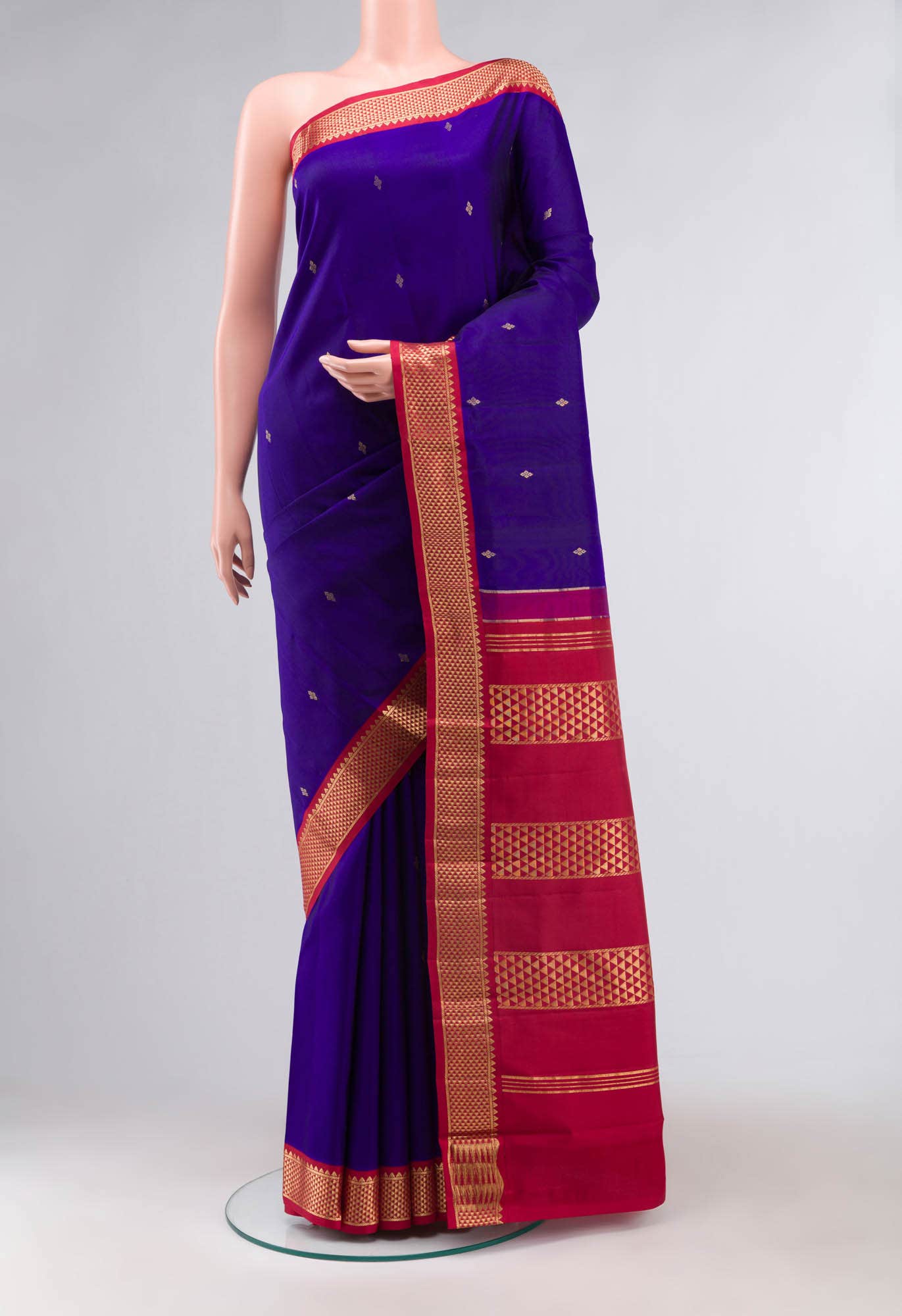 Blue Kanchipuram Silk Saree