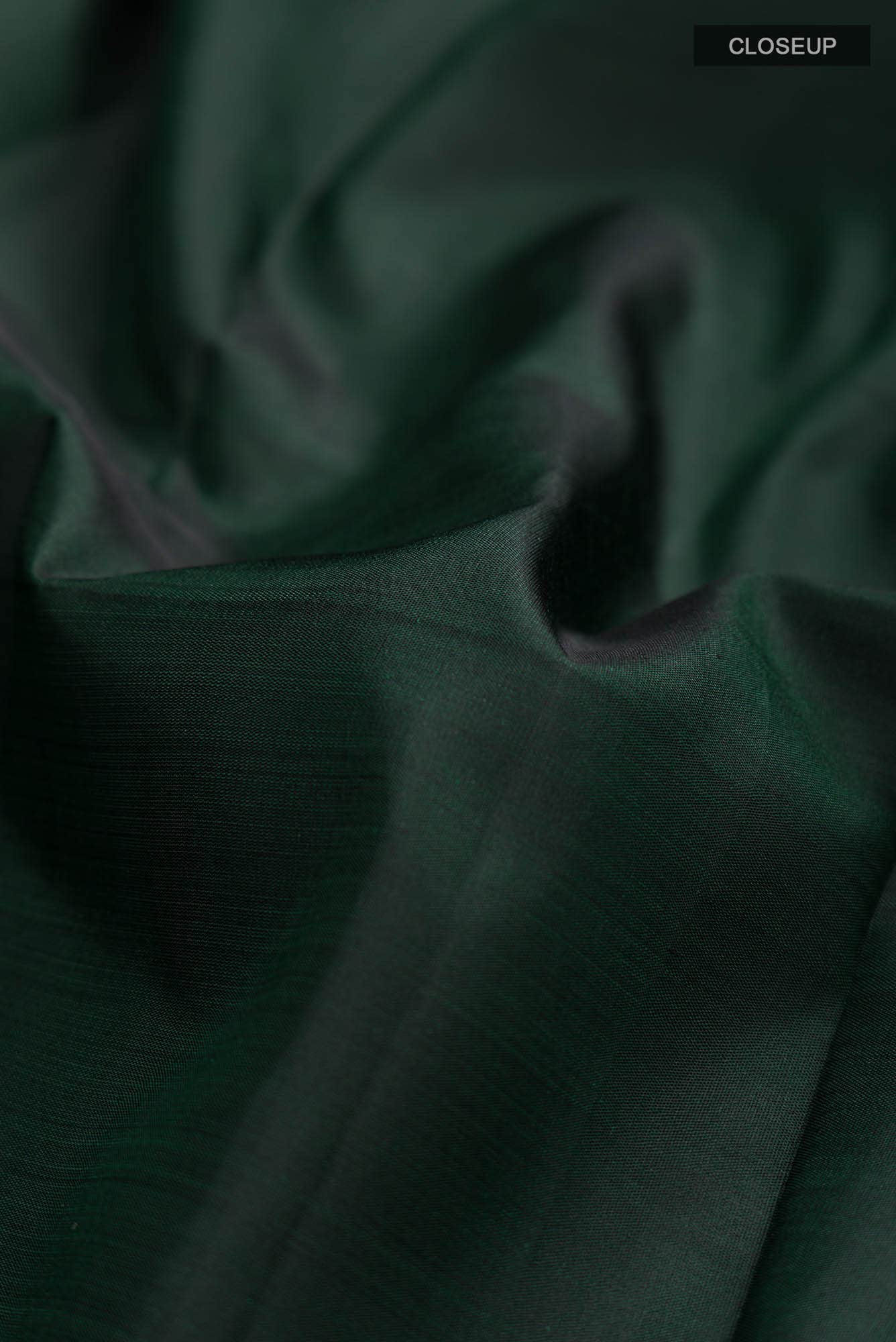 Bottle Green Kanchipuram Silk Saree