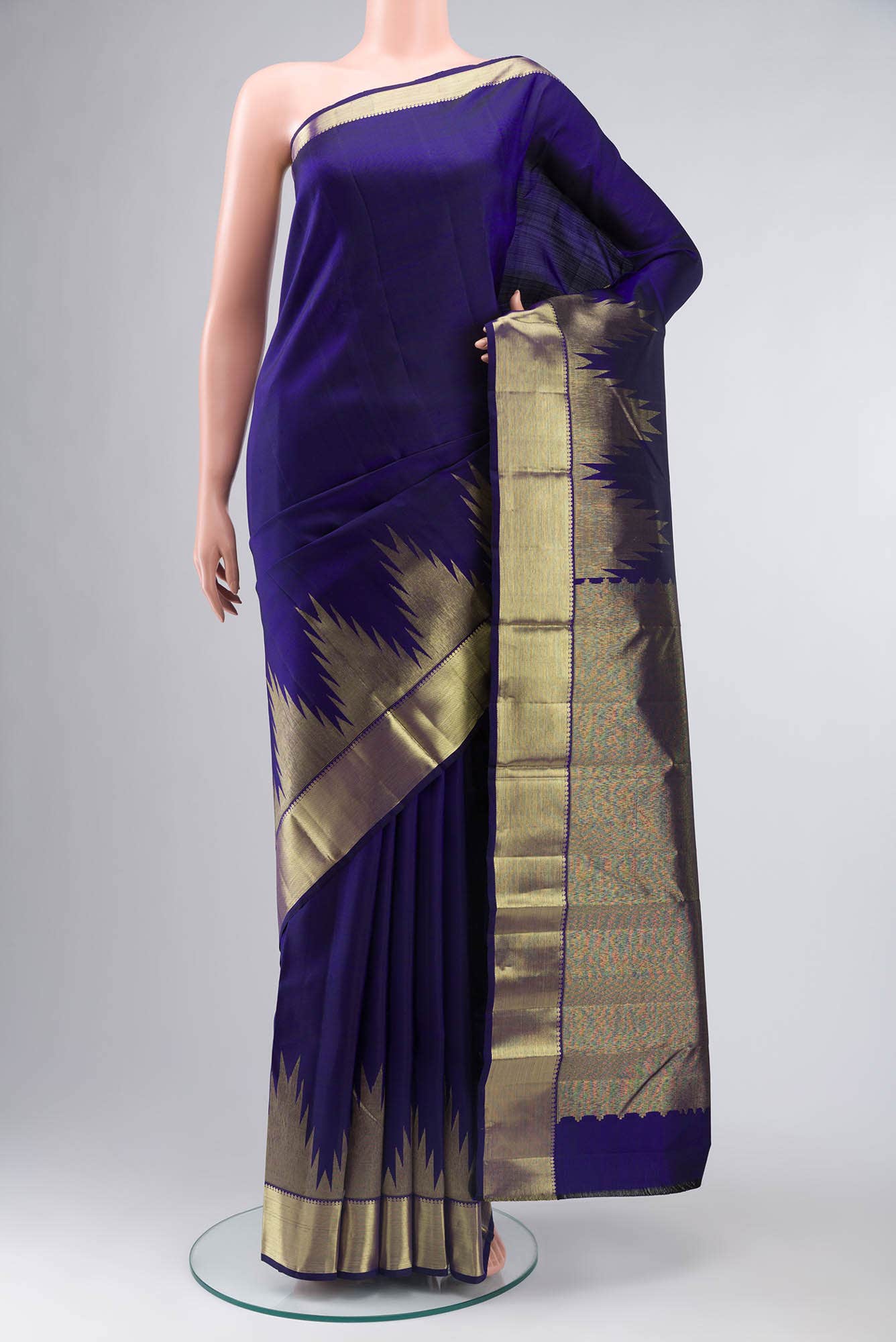 Blue Kanchipuram Silk Saree