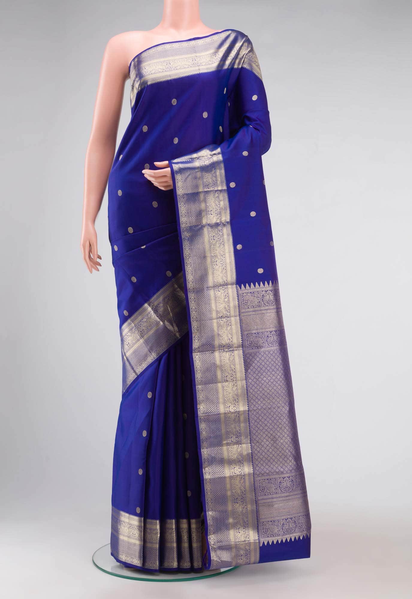 Blue Kanchipuram Silk Saree