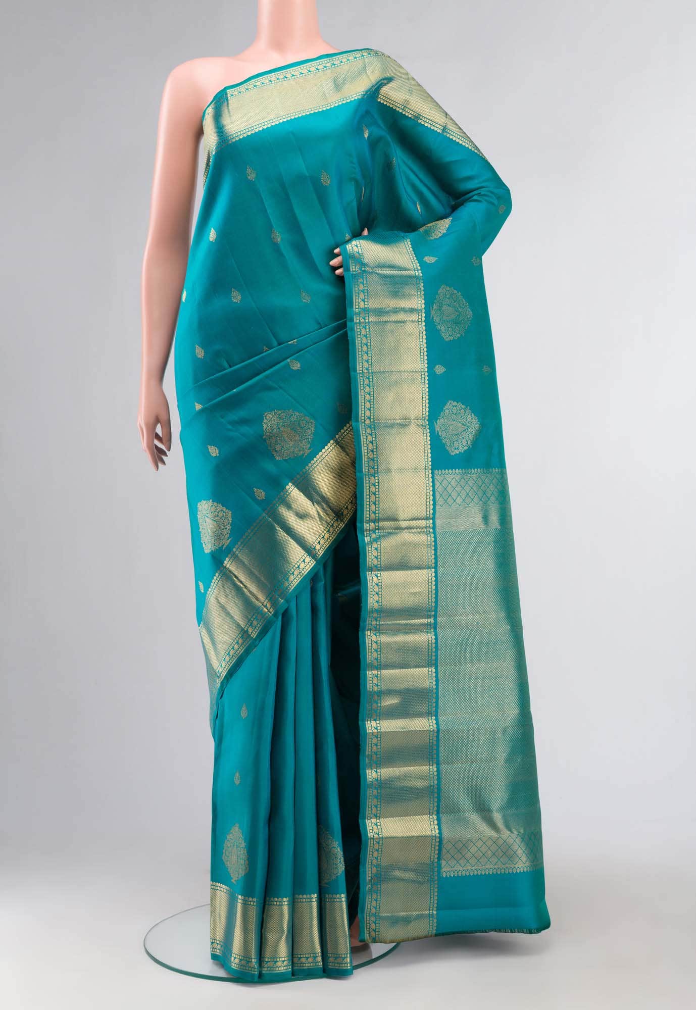 Blue Kanchipuram Silk Saree
