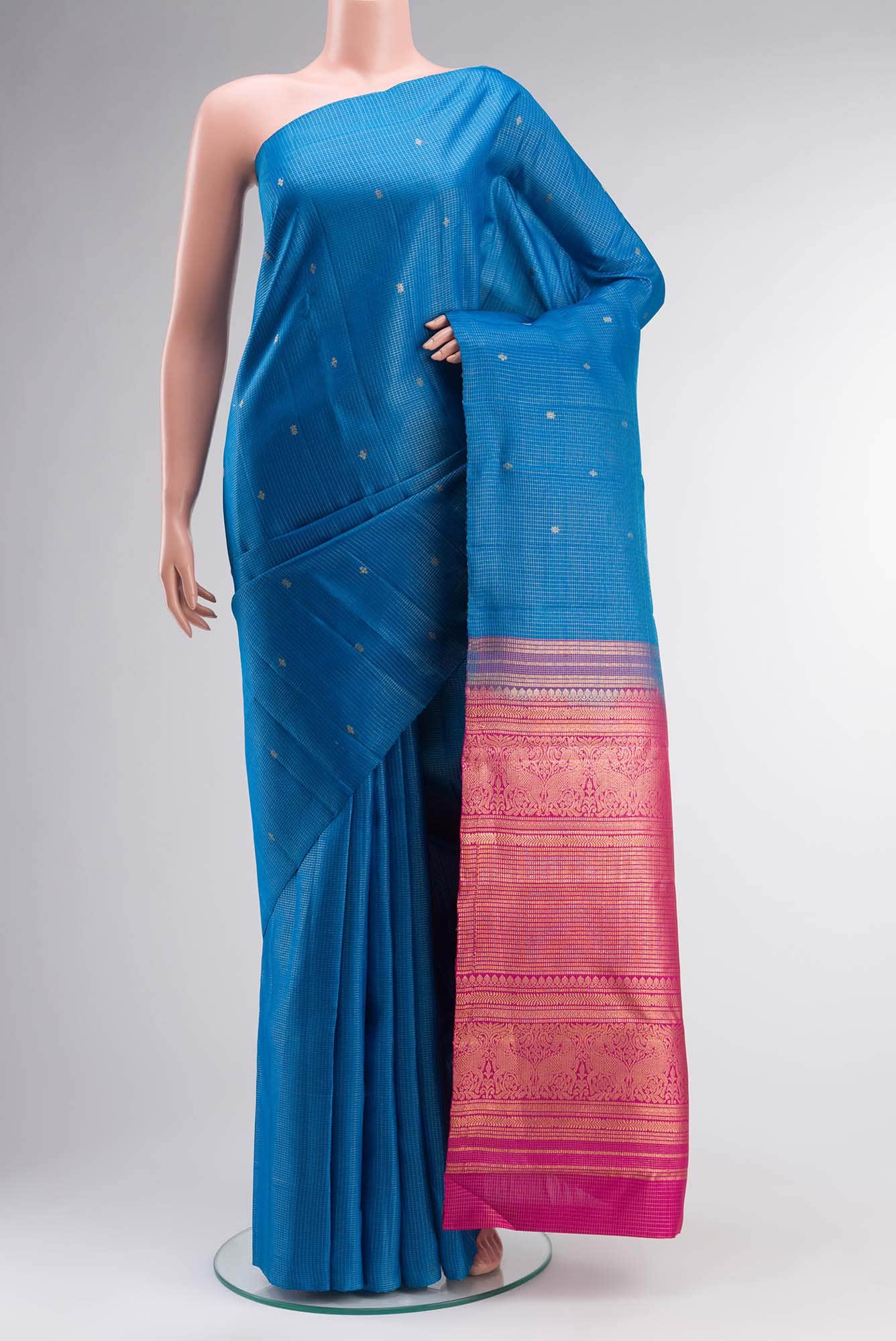 Blue Kanchipuram Silk Saree