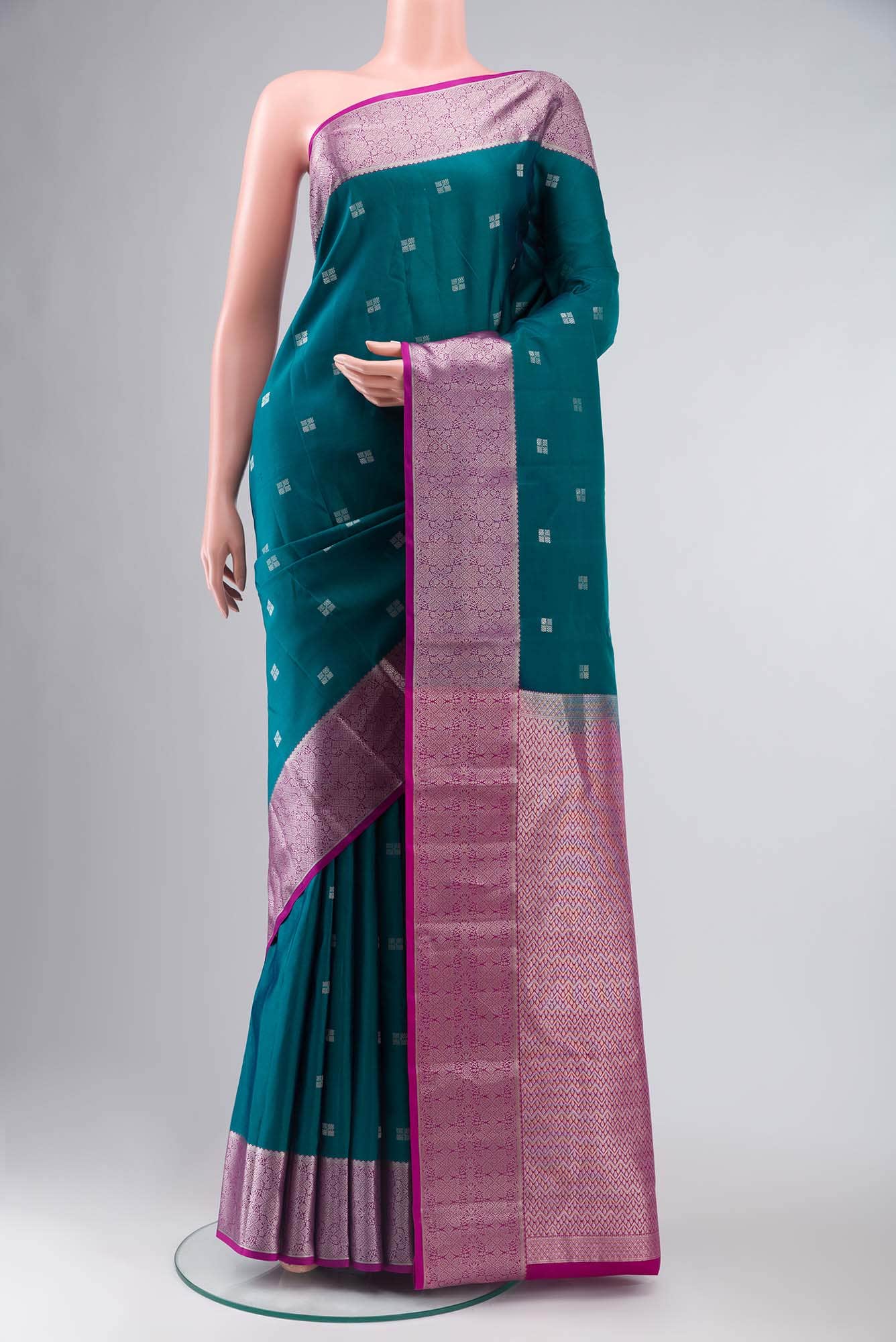 Blue Kanchipuram Silk Saree