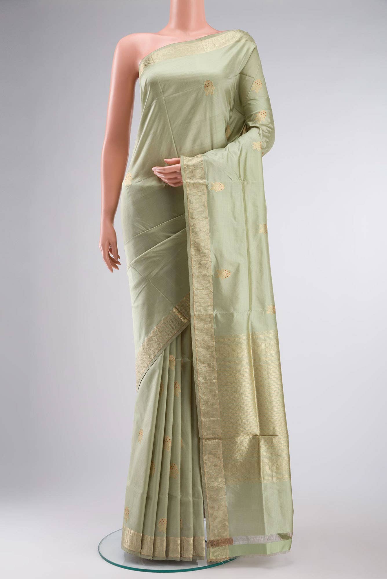 Green Banarasi Katan Silk Saree