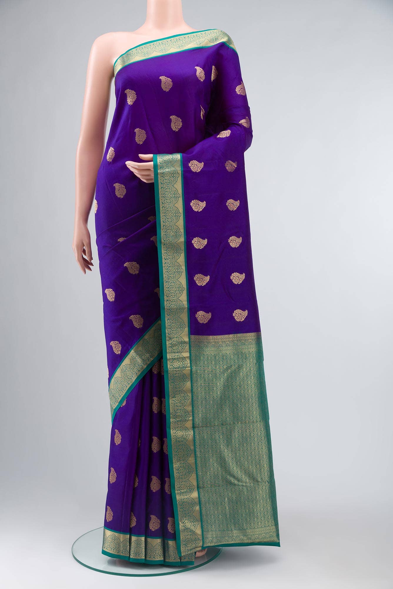 Blue Kanchipuram Silk Saree