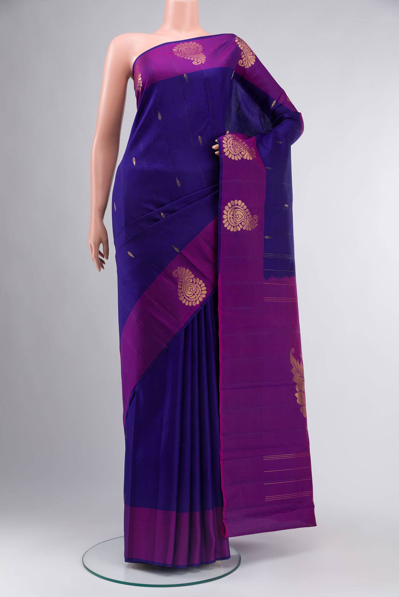 Blue Kanchipuram Silk Saree