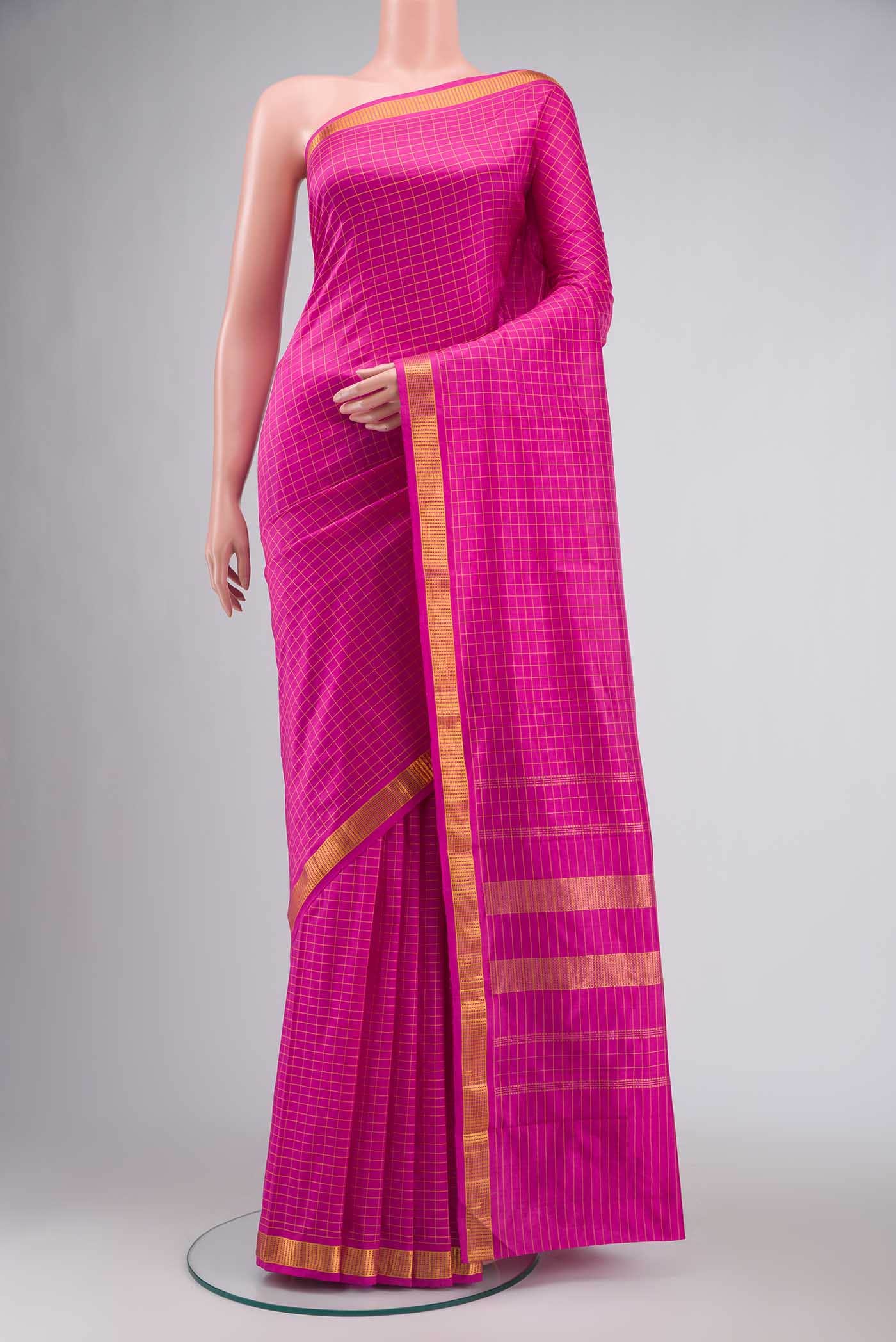 Rani Pink Kanchipuram Silk Saree