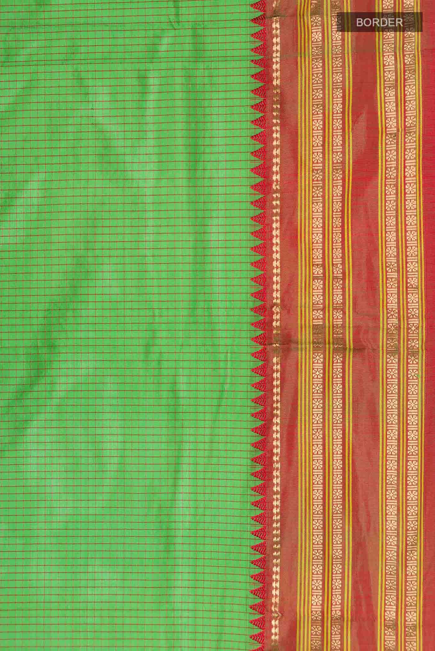 Green Narayanpet Silk Saree