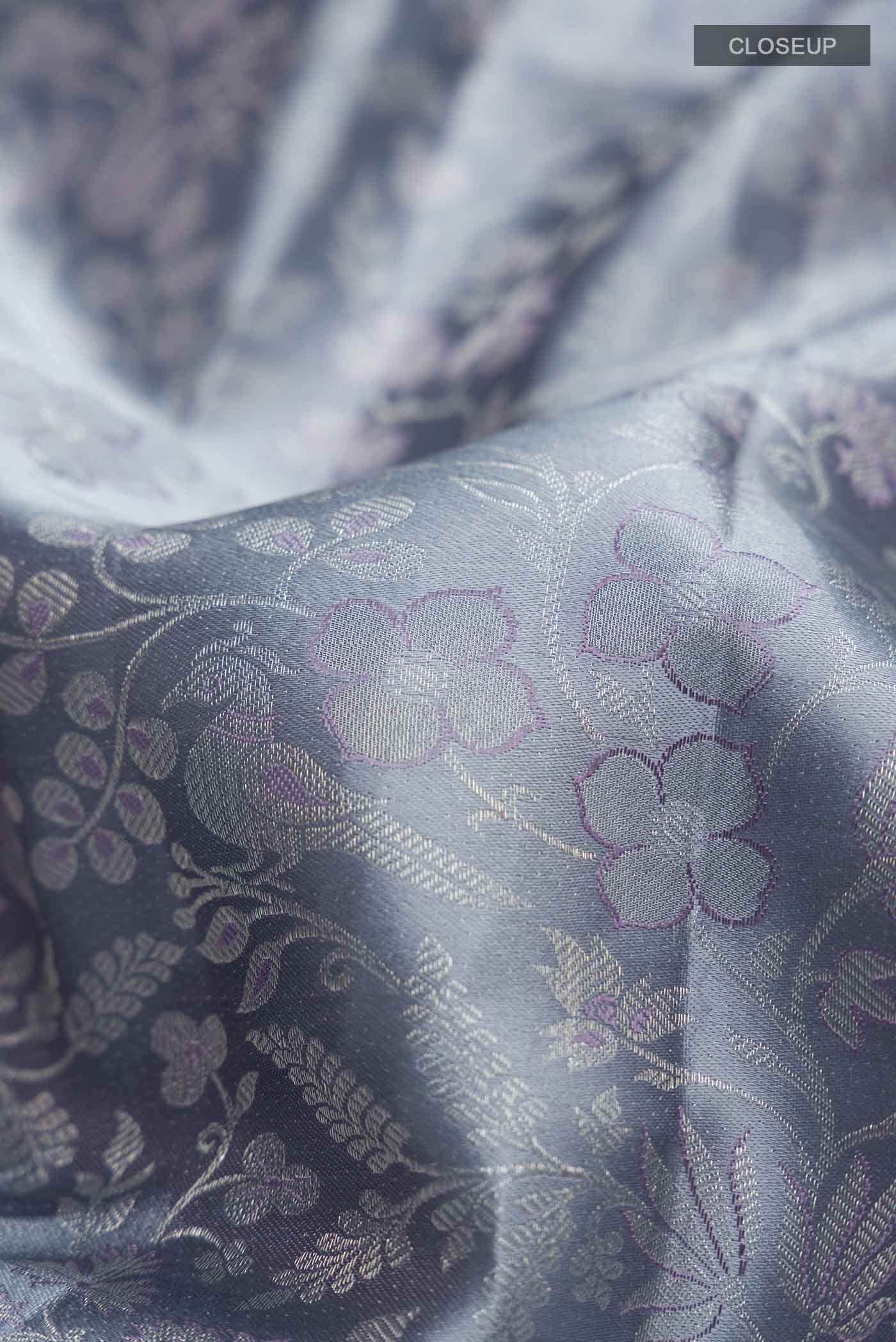 Grey Kanchipuram Silk Saree