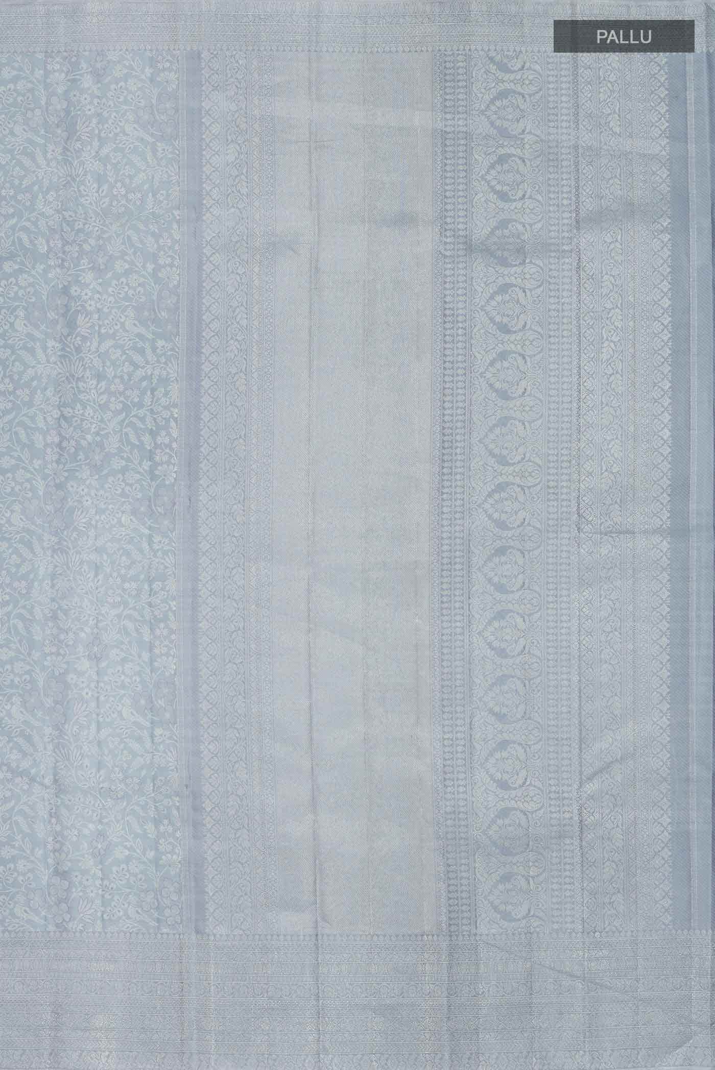 Grey Kanchipuram Silk Saree