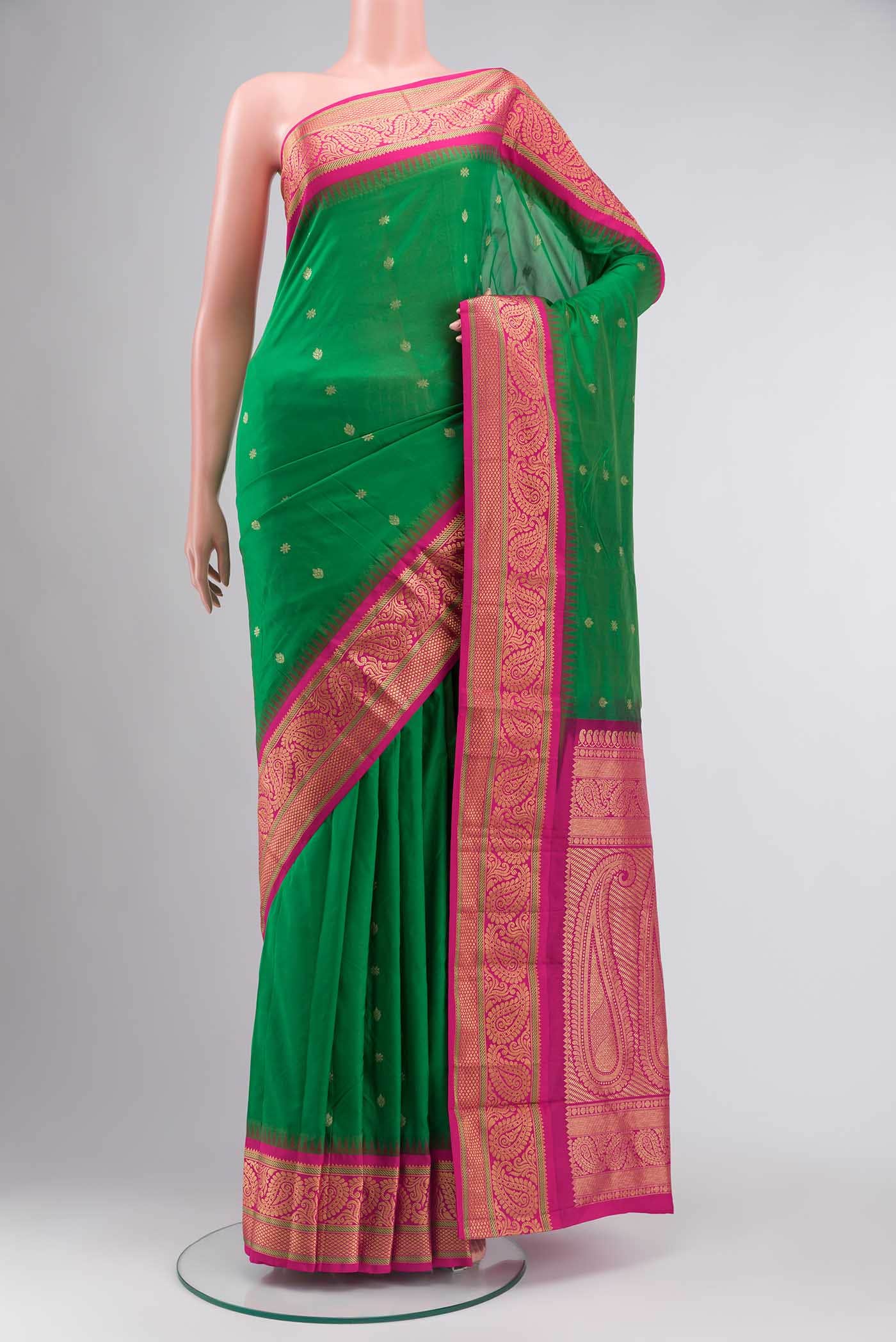 Green Bangalore Silk Saree