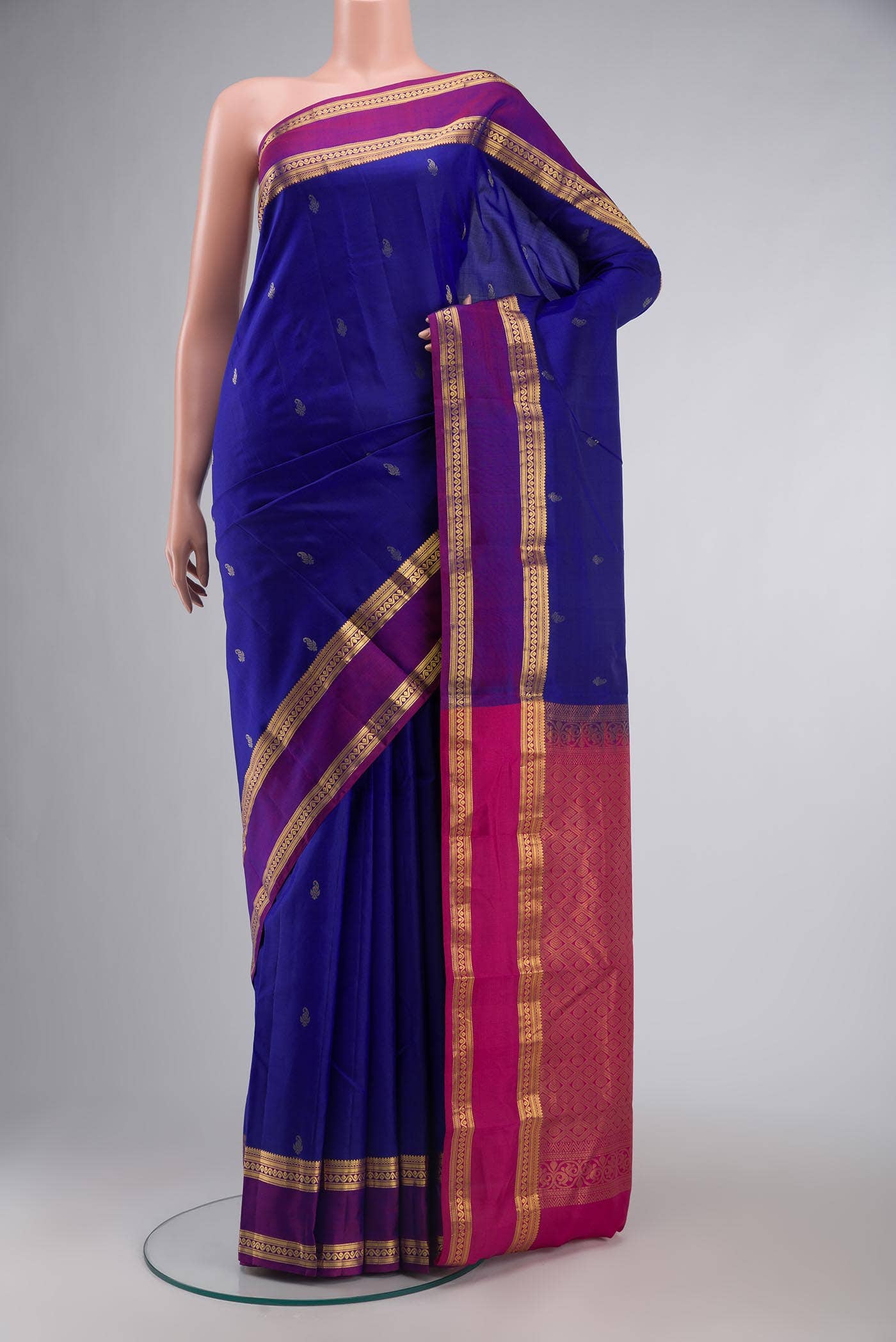 Blue Kanchipuram Silk Saree