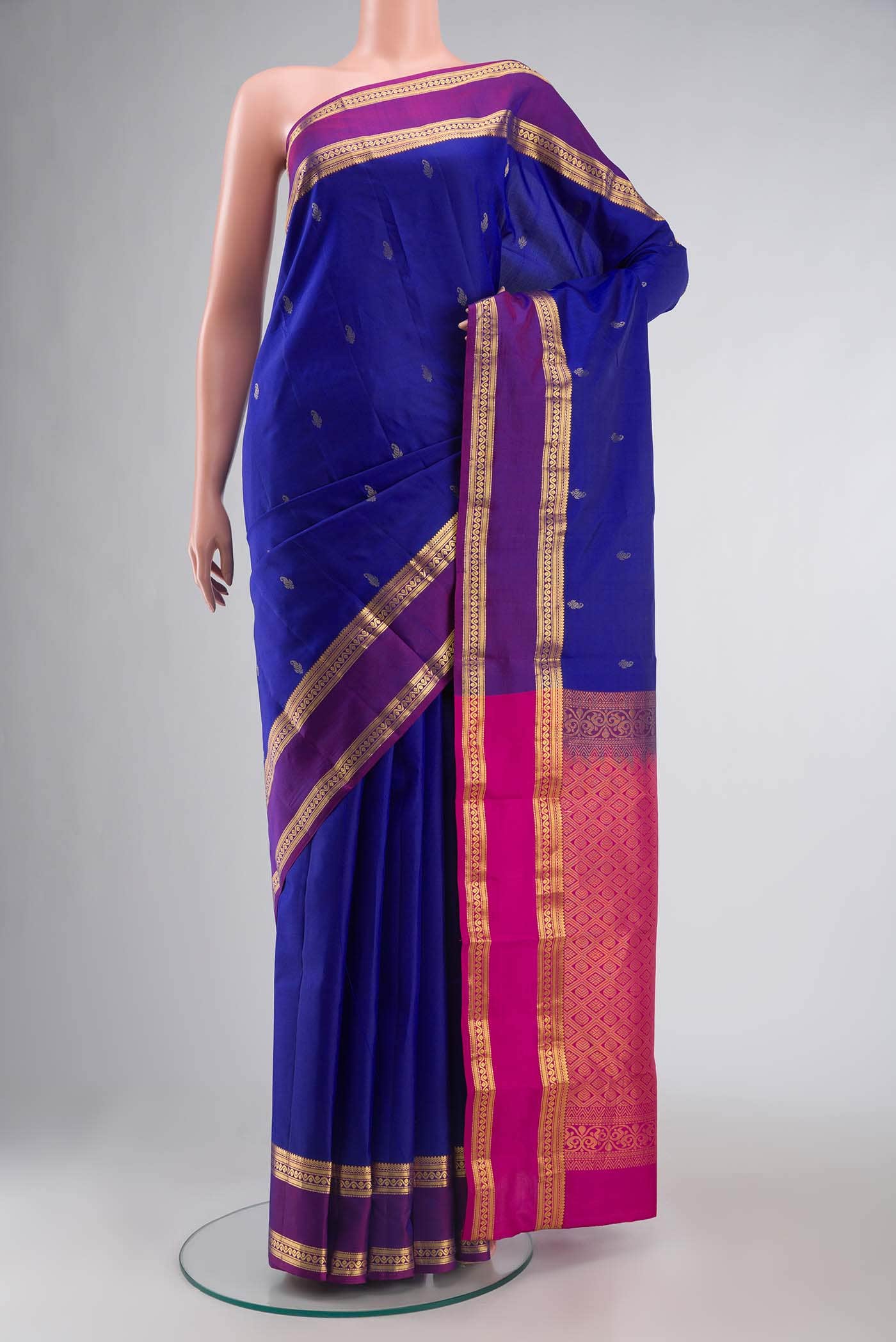 Blue Kanchipuram Silk Saree