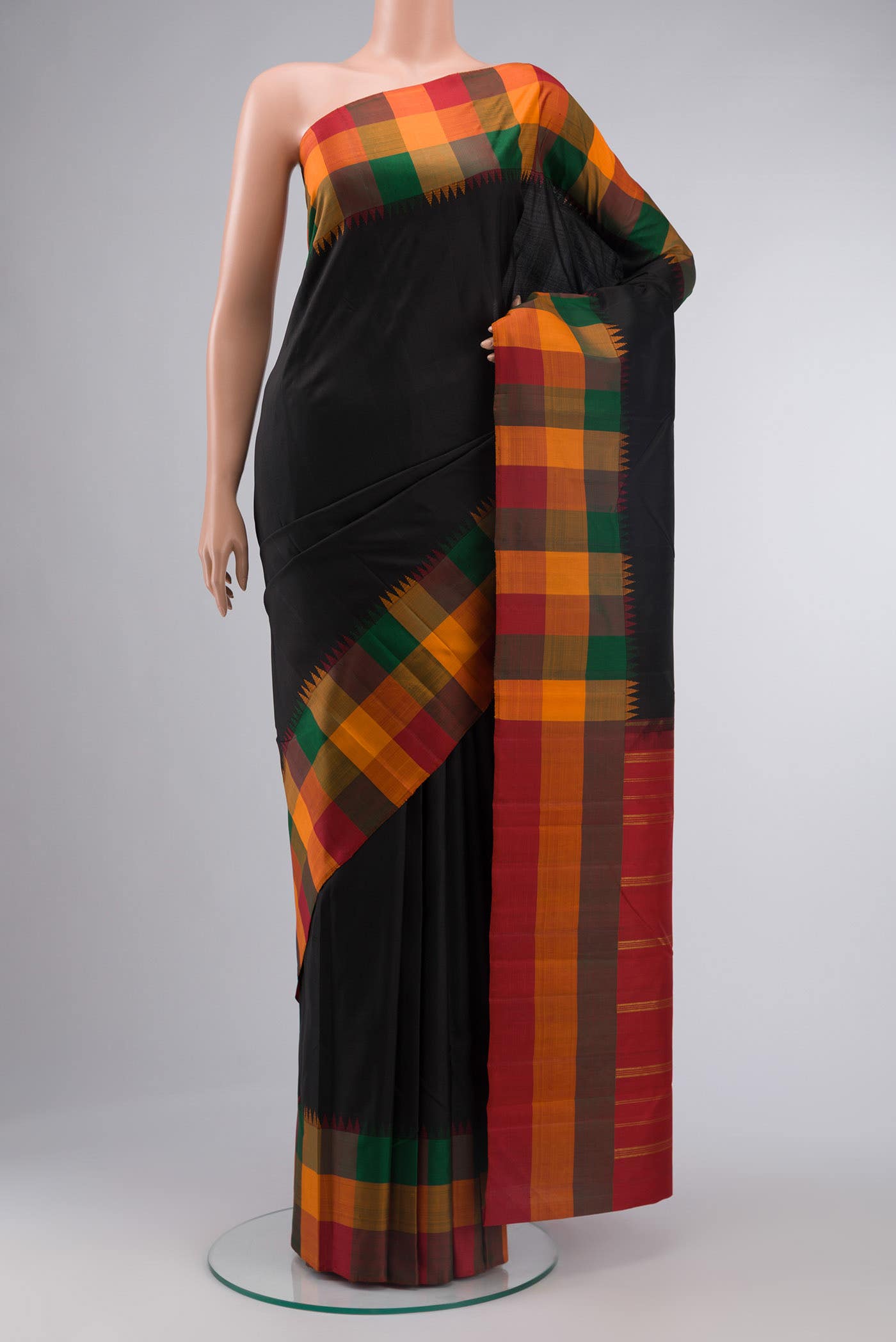 Black Kanchipuram Silk Saree