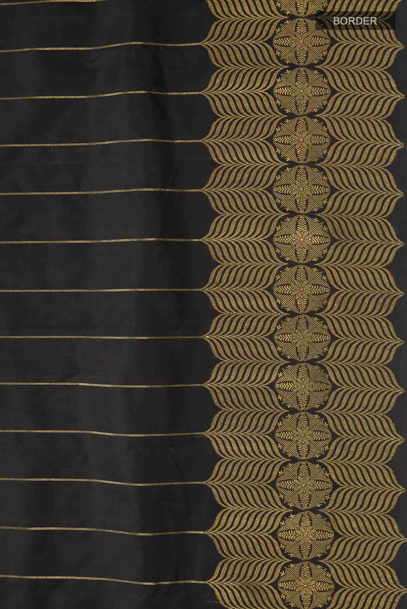 Black Kanchipuram Silk Saree