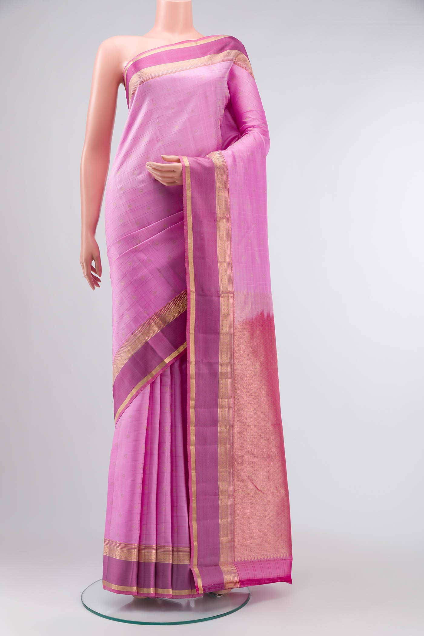 Pink Kanchipuram Silk Saree