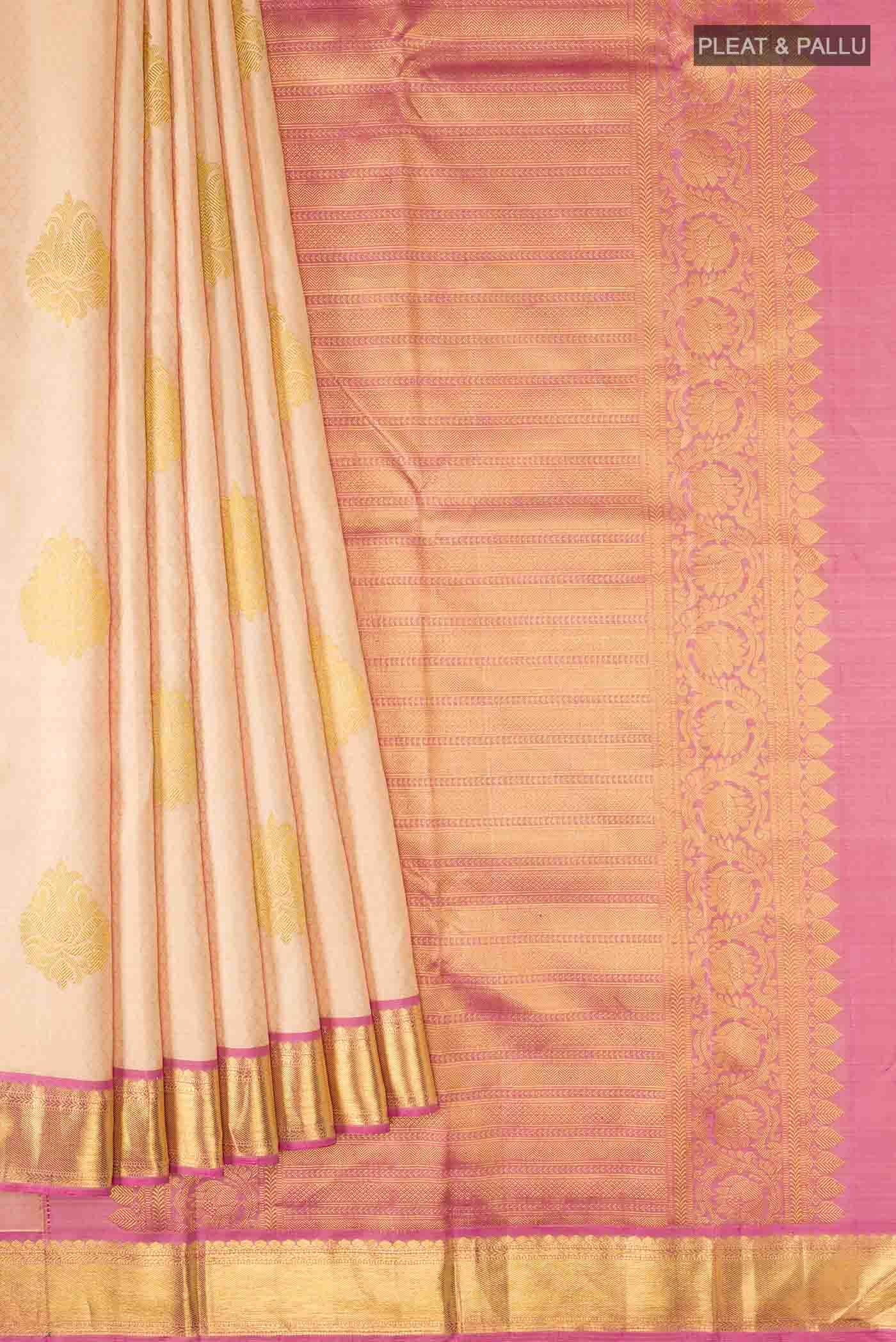 Sandal Kanchipuram Silk Saree